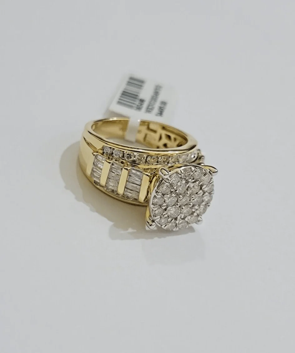 Real 10kt Yellow Gold 2CT Diamond Ring Women Band Natural Genuine Wedding SALE - Image 3