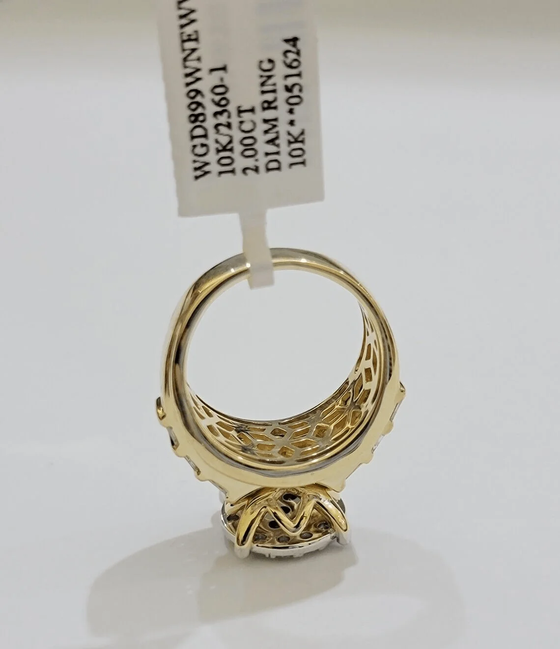 Real 10kt Yellow Gold 2CT Diamond Ring Women Band Natural Genuine Wedding SALE - Image 7