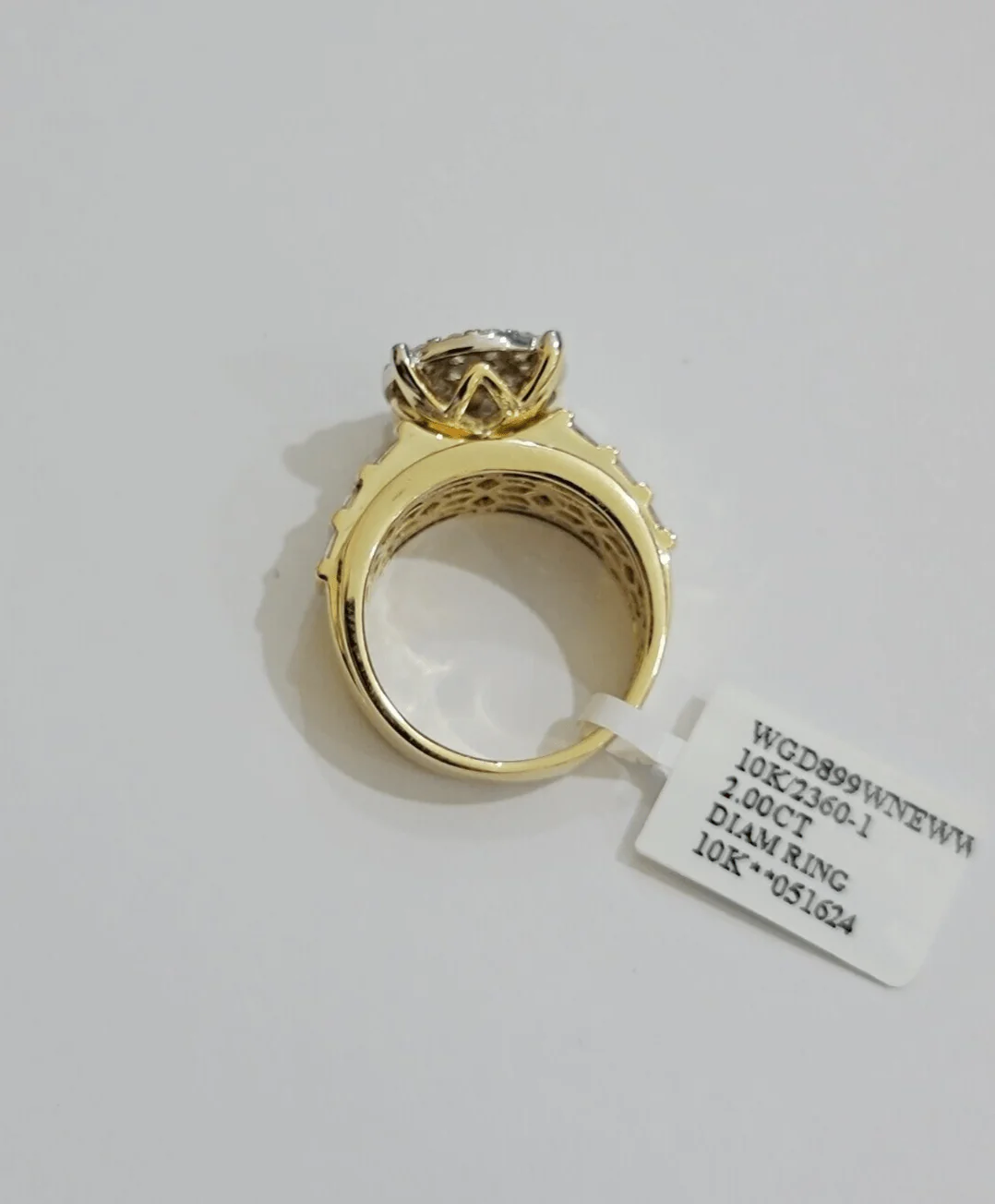 Real 10kt Yellow Gold 2CT Diamond Ring Women Band Natural Genuine Wedding SALE - Image 9