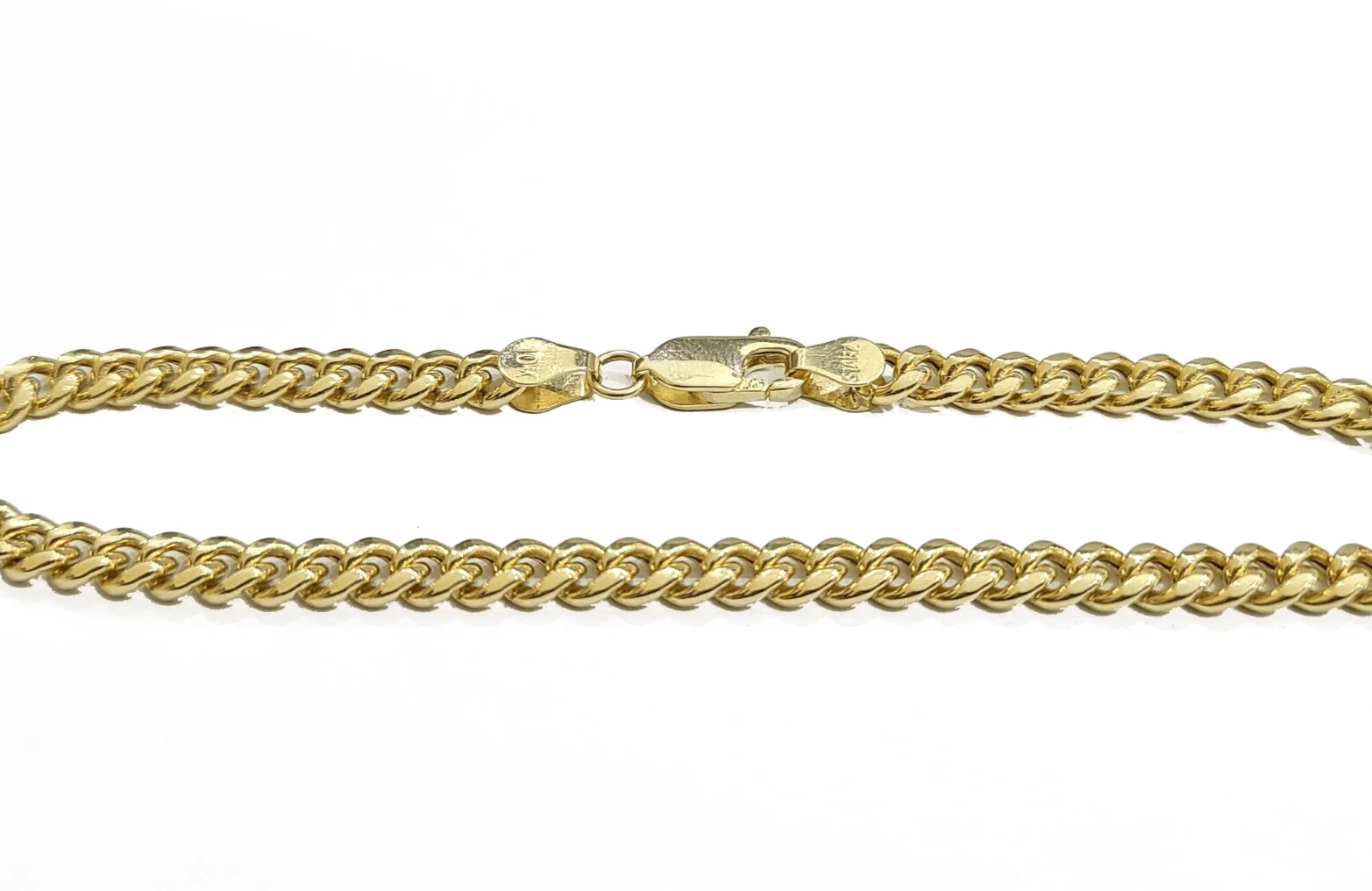 Real 10kt Yellow Gold Miami Cuban Bracelet 10k Unisex 8 Inches 4mm Lobster Lock - Image 3