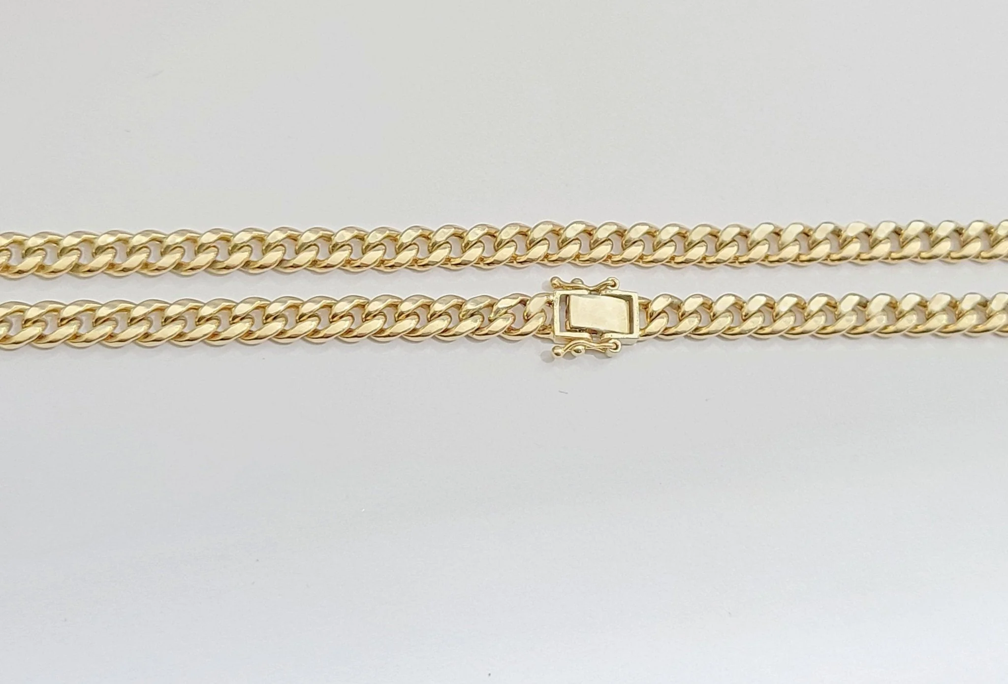 Real 10kt Yellow Gold Miami Cuban Link Chain 10k Necklace 22 Inches 4mm Box Lock - Image 9