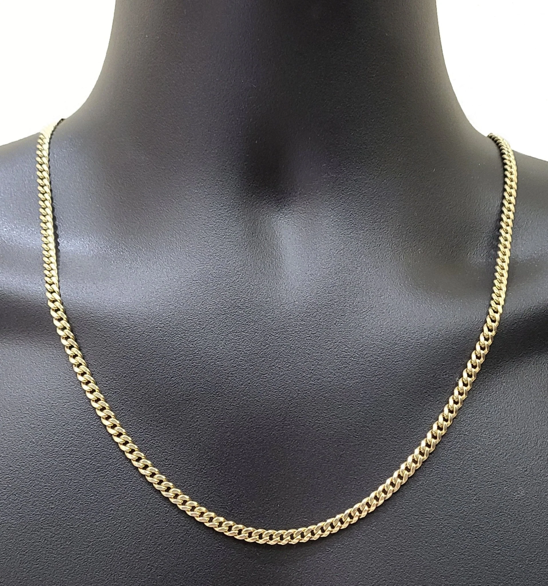 Real 10kt Yellow Gold Miami Cuban Link Chain 10k Necklace 24 Inches 4mm Box Lock - Image 3