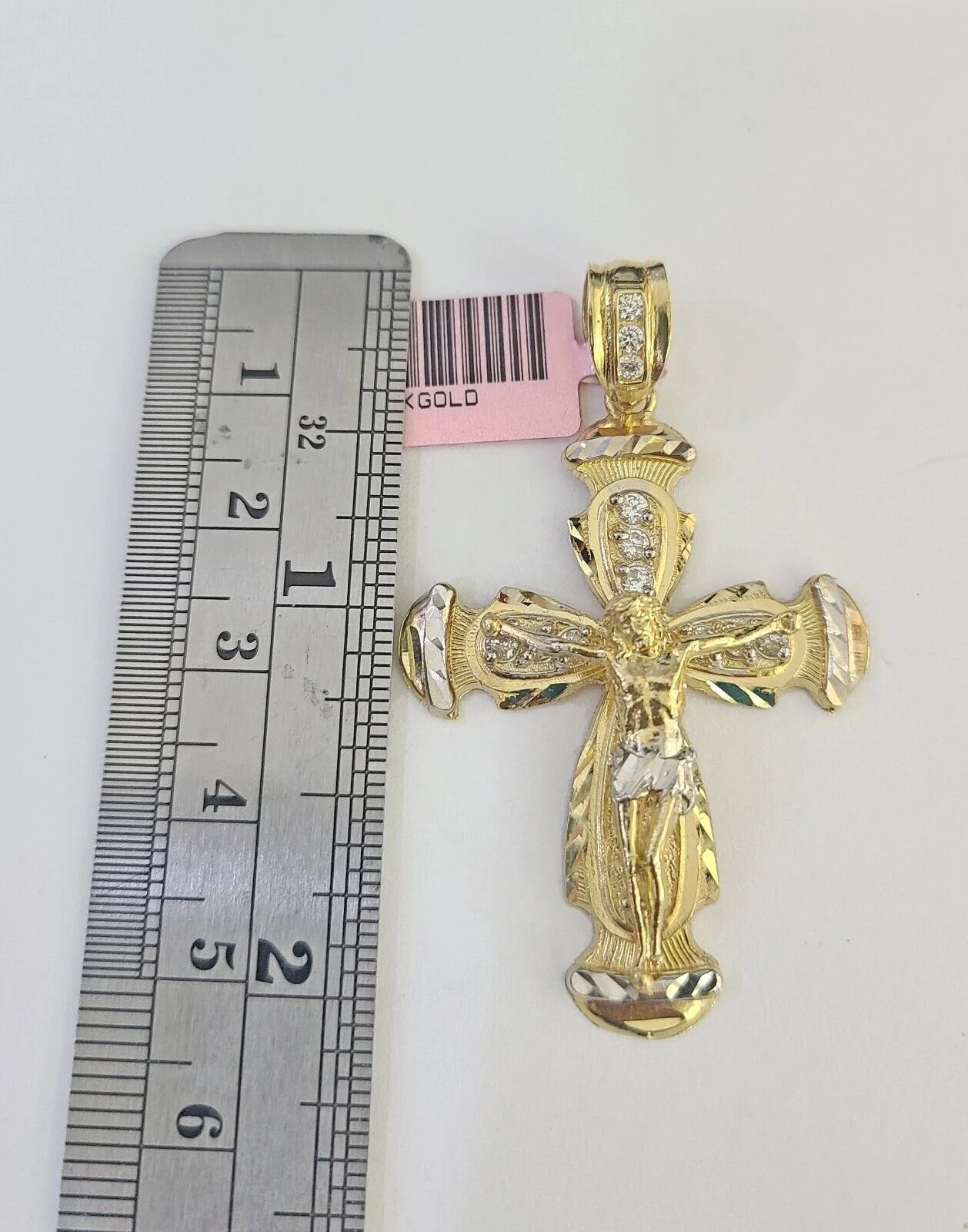 Real 14k Chain Cross Charm Set Miami Cuban Link 5mm 18"-30" Necklace Pendant - Image 2