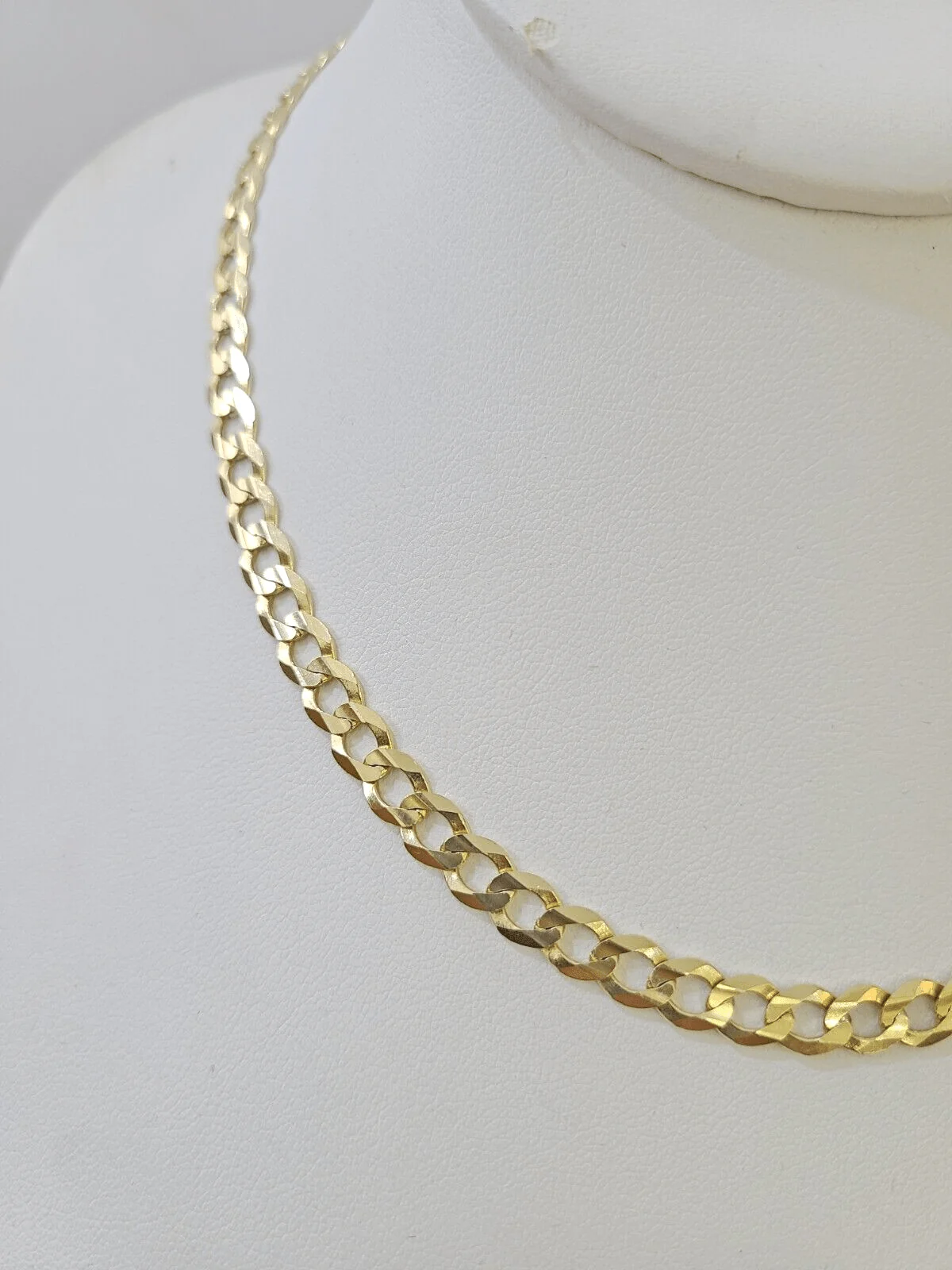REAL 14k Cuban Curb Link necklace Yellow gold chain 20 inches 6mm 14kt - Image 2