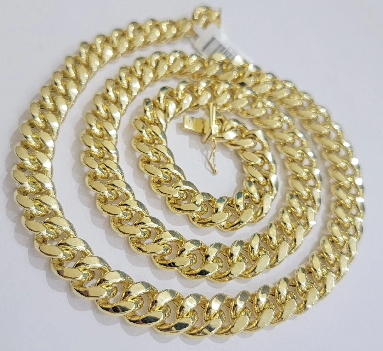 Real 14k Gold 11mm Cuban Link Chain Miami Cuban necklace 22"-30" 14ktYellow Gold - Image 7