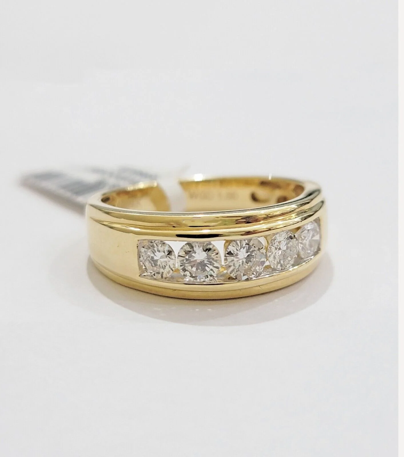 Real 14k Gold 1CT Natural Diamonds Band Mens Wedding Engagement Anniversary Ring - Image 3