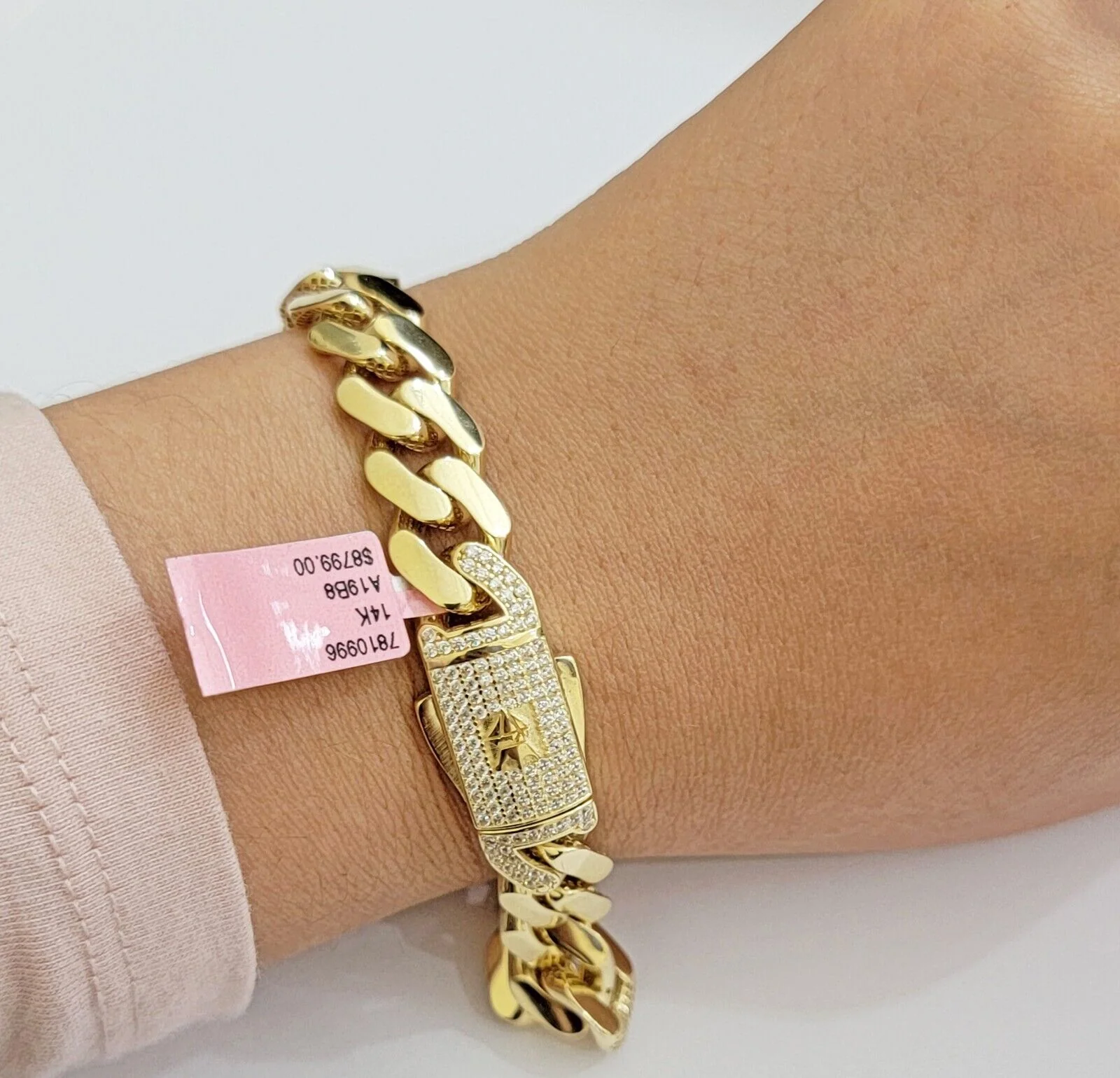 Real 14k Gold Bracelet 11mm Miami Cuban Link 7.5 inch Men Women 14kt Yellow Gold - Image 5