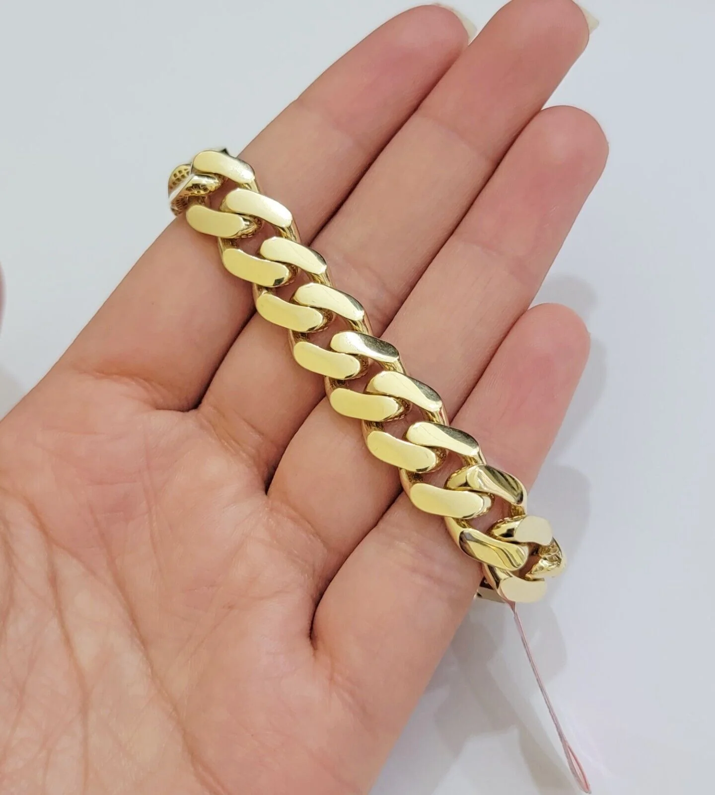 Real 14k Gold Bracelet 11mm Miami Cuban Link 7.5 inch Men Women 14kt Yellow Gold - Image 6