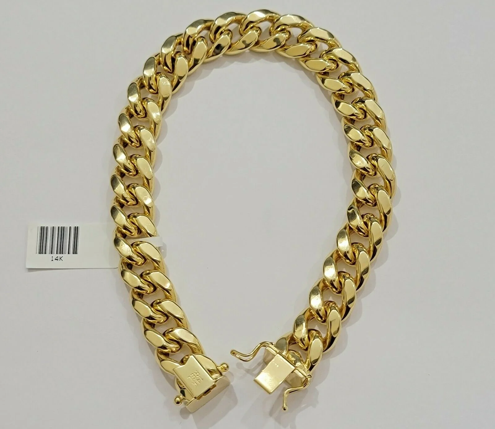 Real 14k Gold Bracelet 11mm Miami Cuban Link 8.5" ,Box Clasp, Men's 14kt ,STRONG - Image 8