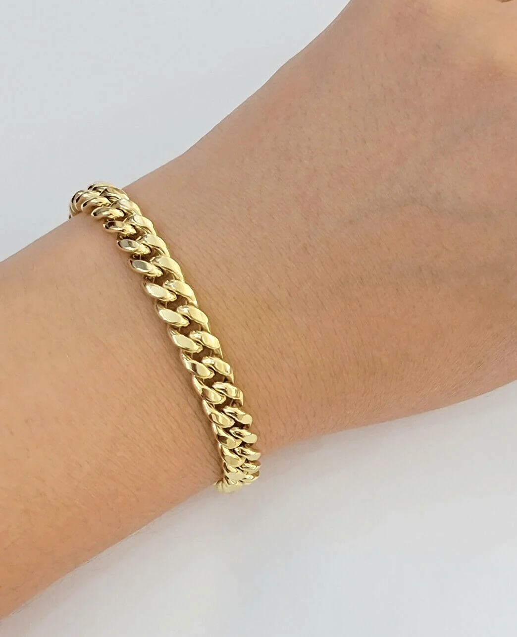Real 14k Gold Bracelet 9 inch 8mm Miami Cuban Link Box Clasp Strong 14kt , Men's - Image 6