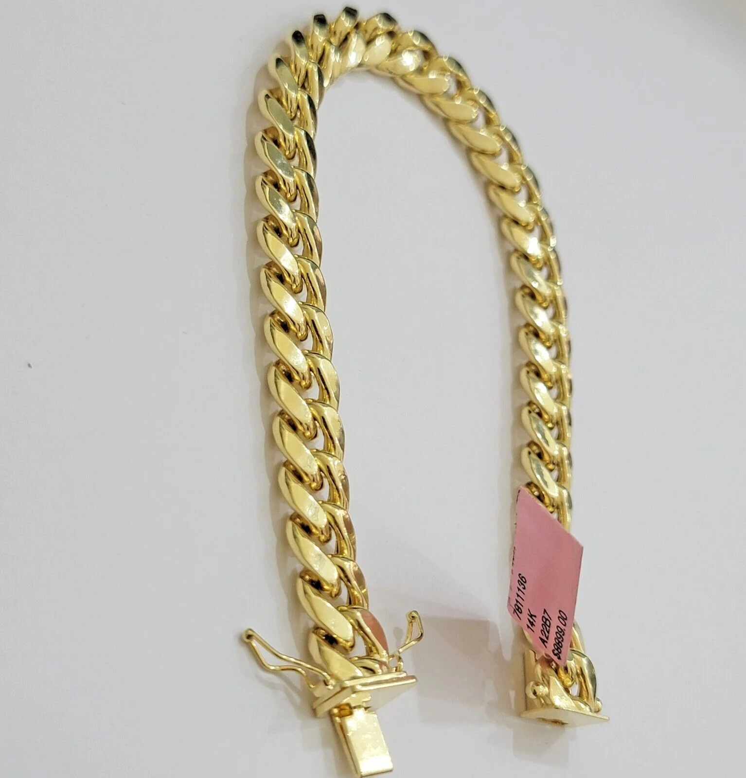 Real 14k Gold Bracelet 9mm Miami Cuban Link 7.5"- 9 Inch Mens 14kt Yellow Gold - Image 3