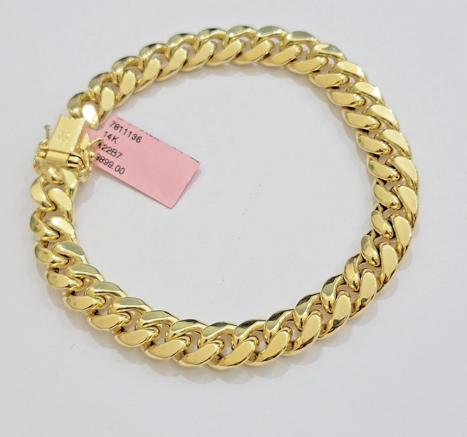 Real 14k Gold Bracelet 9mm Miami Cuban Link 7.5"- 9 Inch Mens 14kt Yellow Gold - Image 5