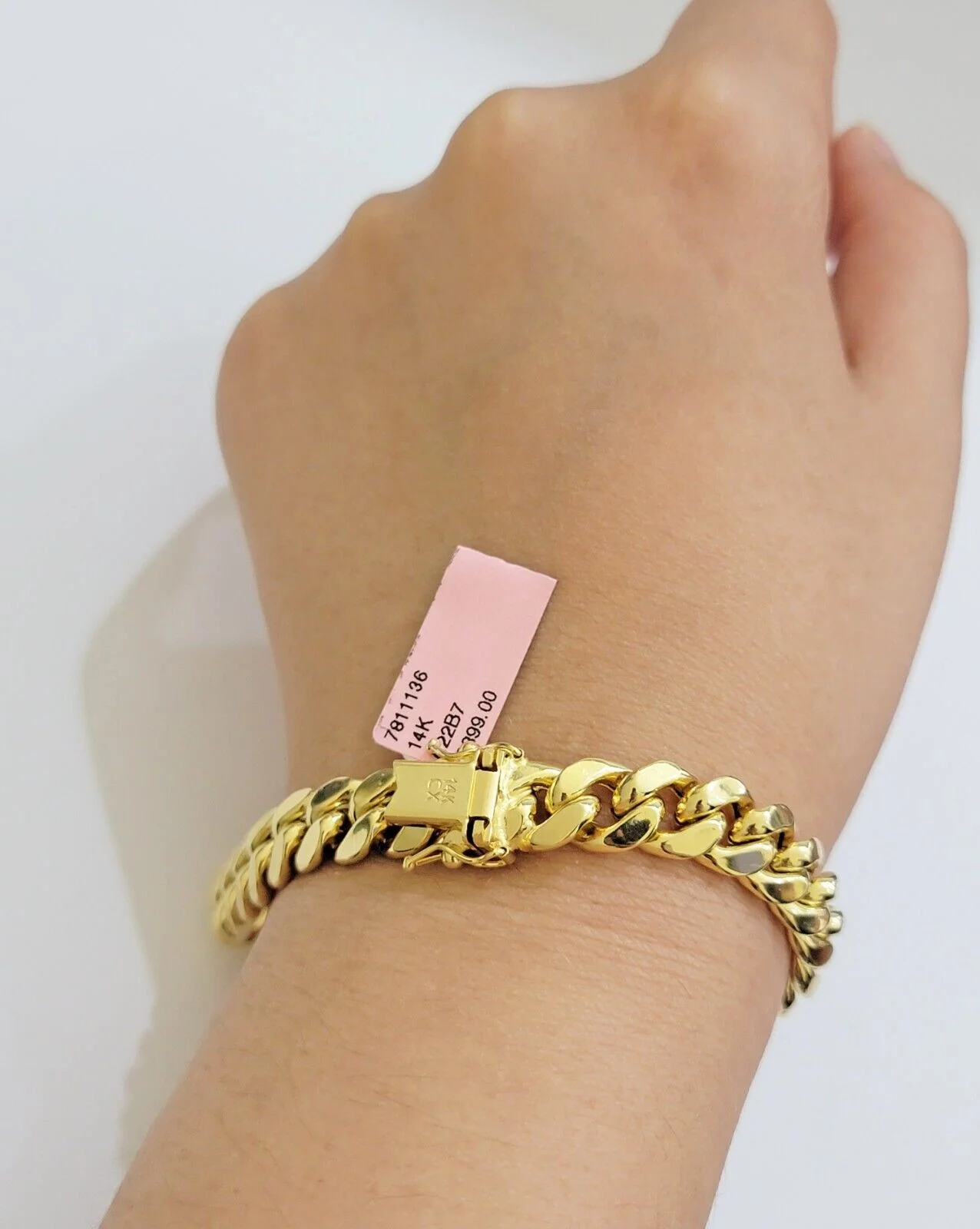 Real 14k Gold Bracelet 9mm Miami Cuban Link 7.5"- 9 Inch Mens 14kt Yellow Gold - Image 7