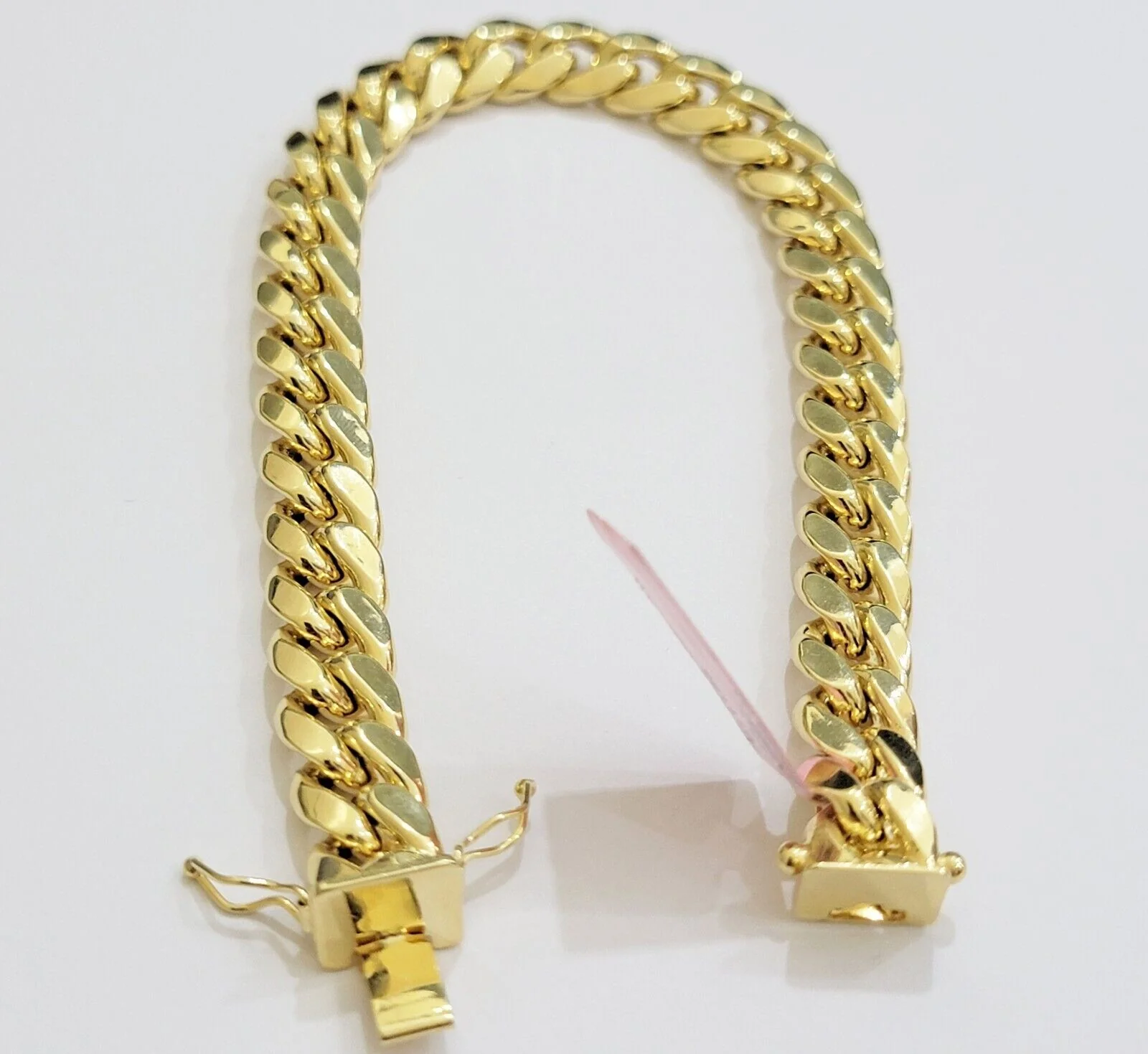 Real 14k Gold Bracelet 9mm Miami Cuban Link 7.5'' inch Men's 14kt Yellow Gold - Image 6