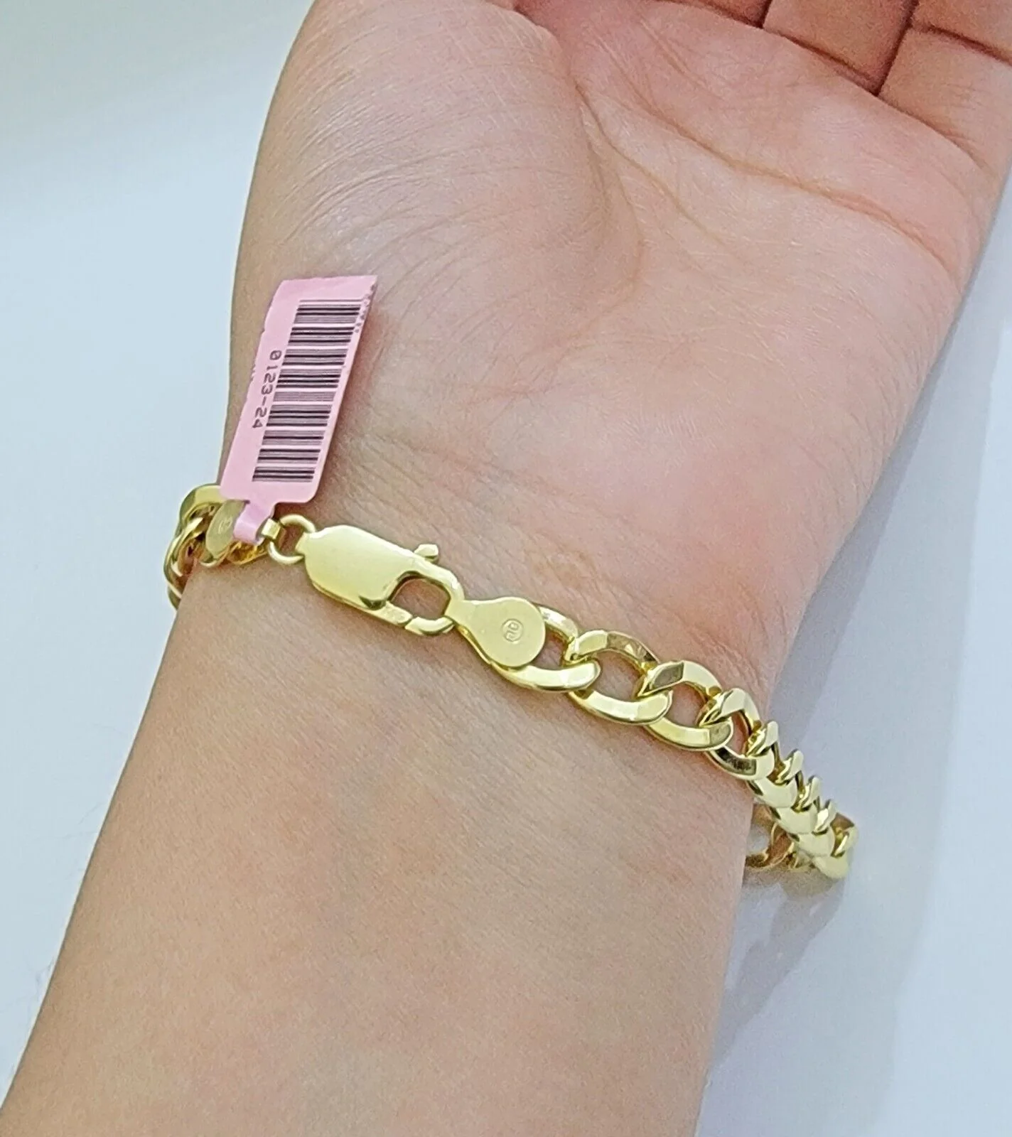 Real 14k Gold Bracelet Cuban Curb Link 8 Inch 8mm Men's Genuine 14kt Yellow Gold - Image 7