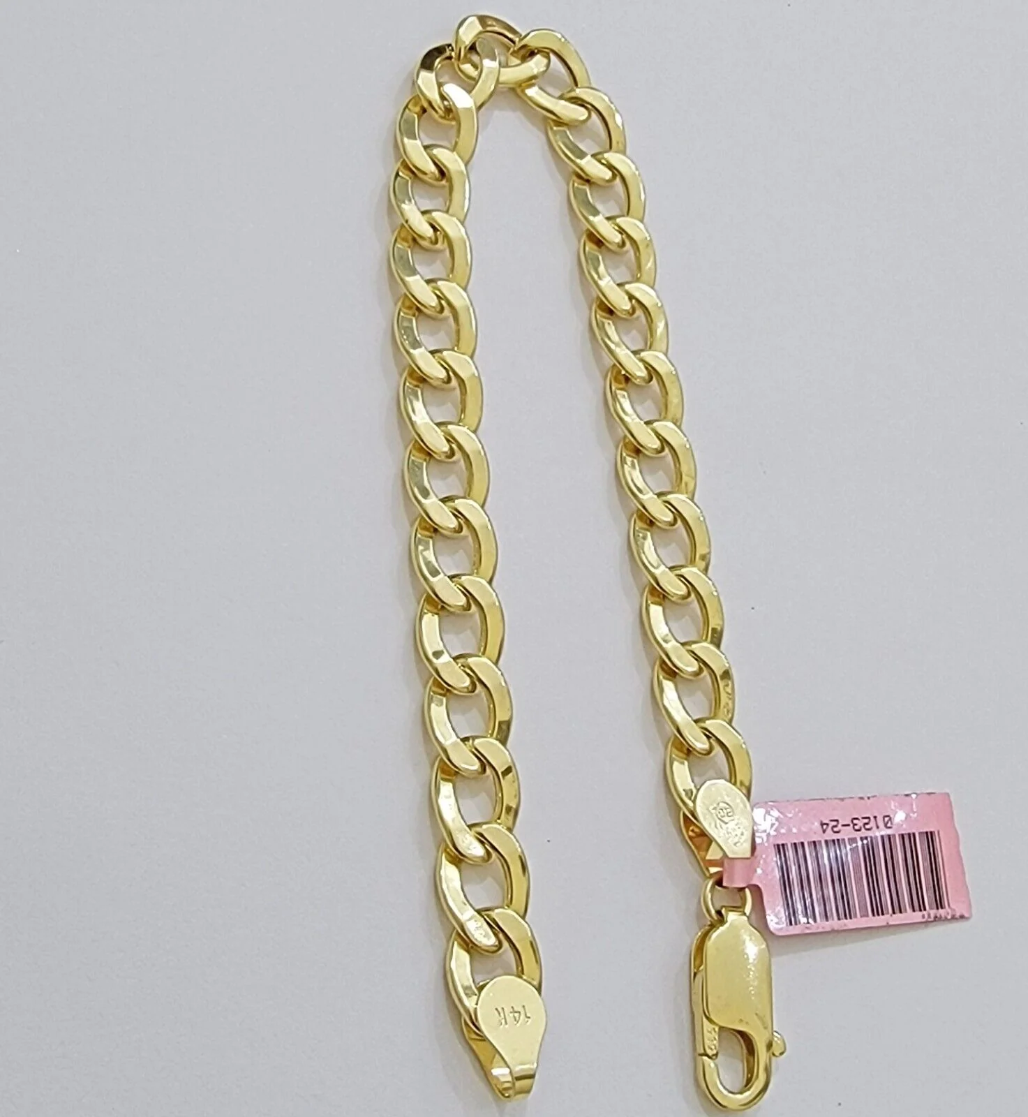 Real 14k Gold Bracelet Cuban Curb Link 8 Inch 8mm Men's Genuine 14kt Yellow Gold - Image 8