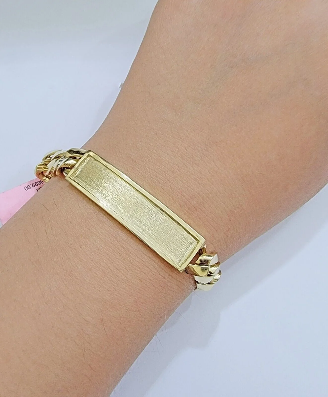 Real 14k Gold Bracelet Miami Cuban Link ID Name Plate 10mm 8.5 Inch Solid 14KT - Image 2