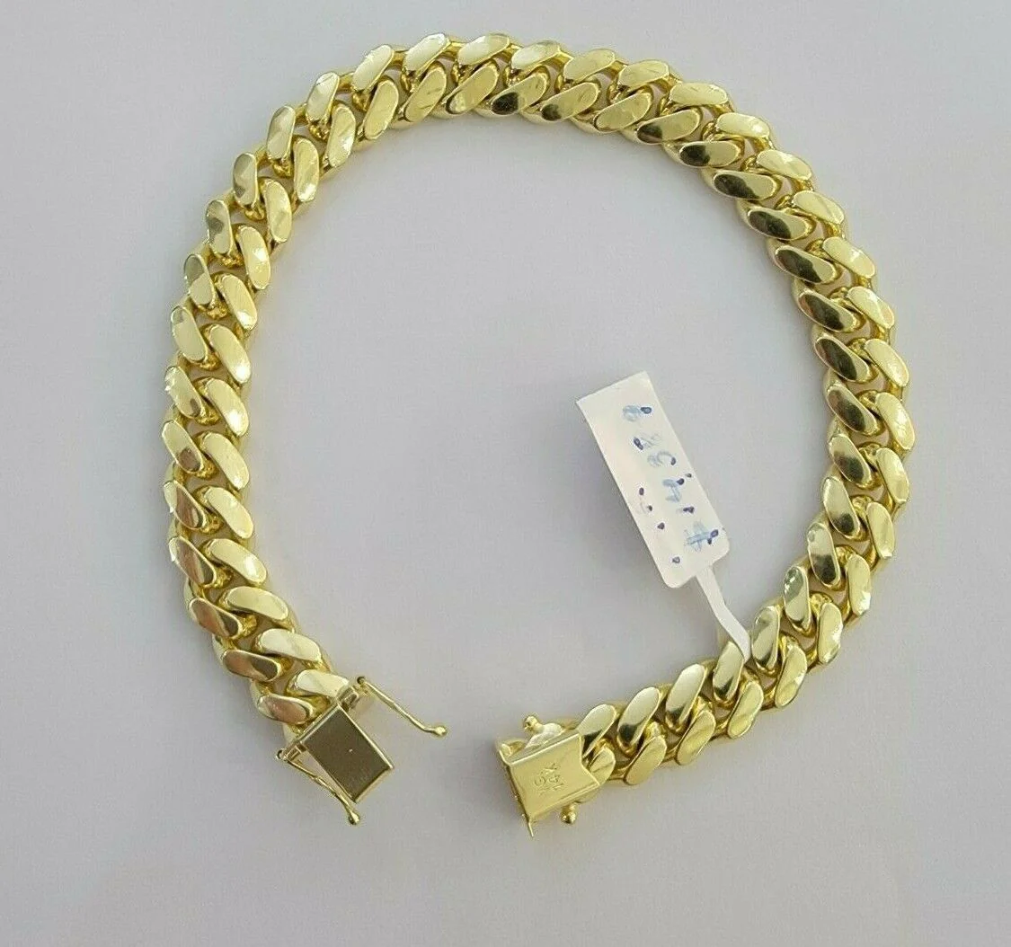 REAL 14k Gold Bracelet Miami Cuban Link SOLID 14kt Yellow Gold 8.5mm  8.5" Men's - Image 5