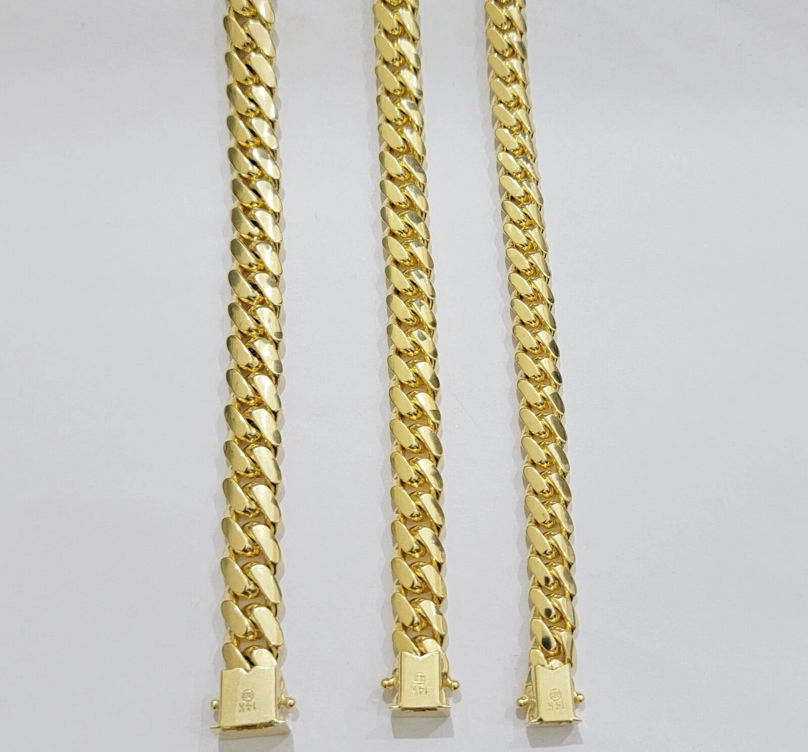 Real 14k Gold Bracelet Solid Miami Cuban Link 8mm 9mm 10mm 7.5" 8" 8.5 8.9" Inch - Image 11