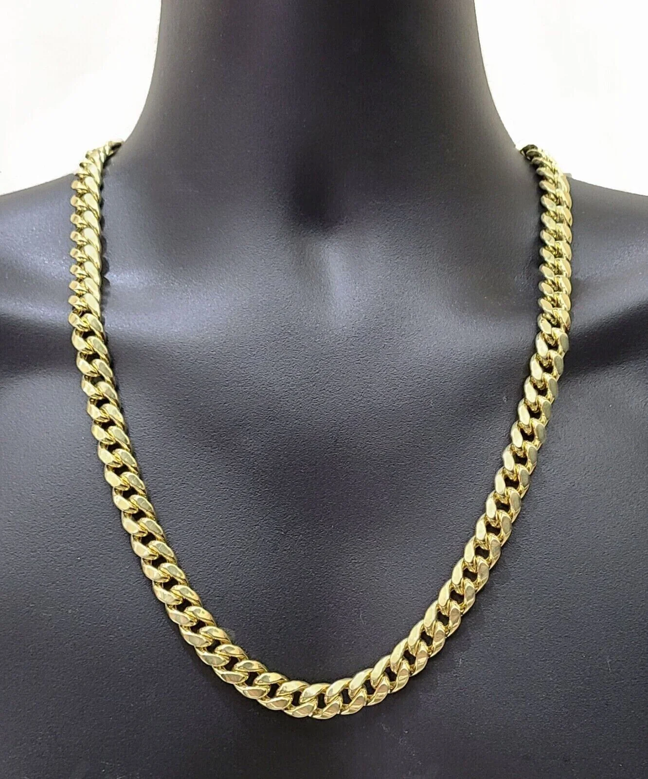 Real 14k Gold Chain 20 Inch Miami Cuban Link Necklace 9mm Strong Mens 14KT Gold - Image 2