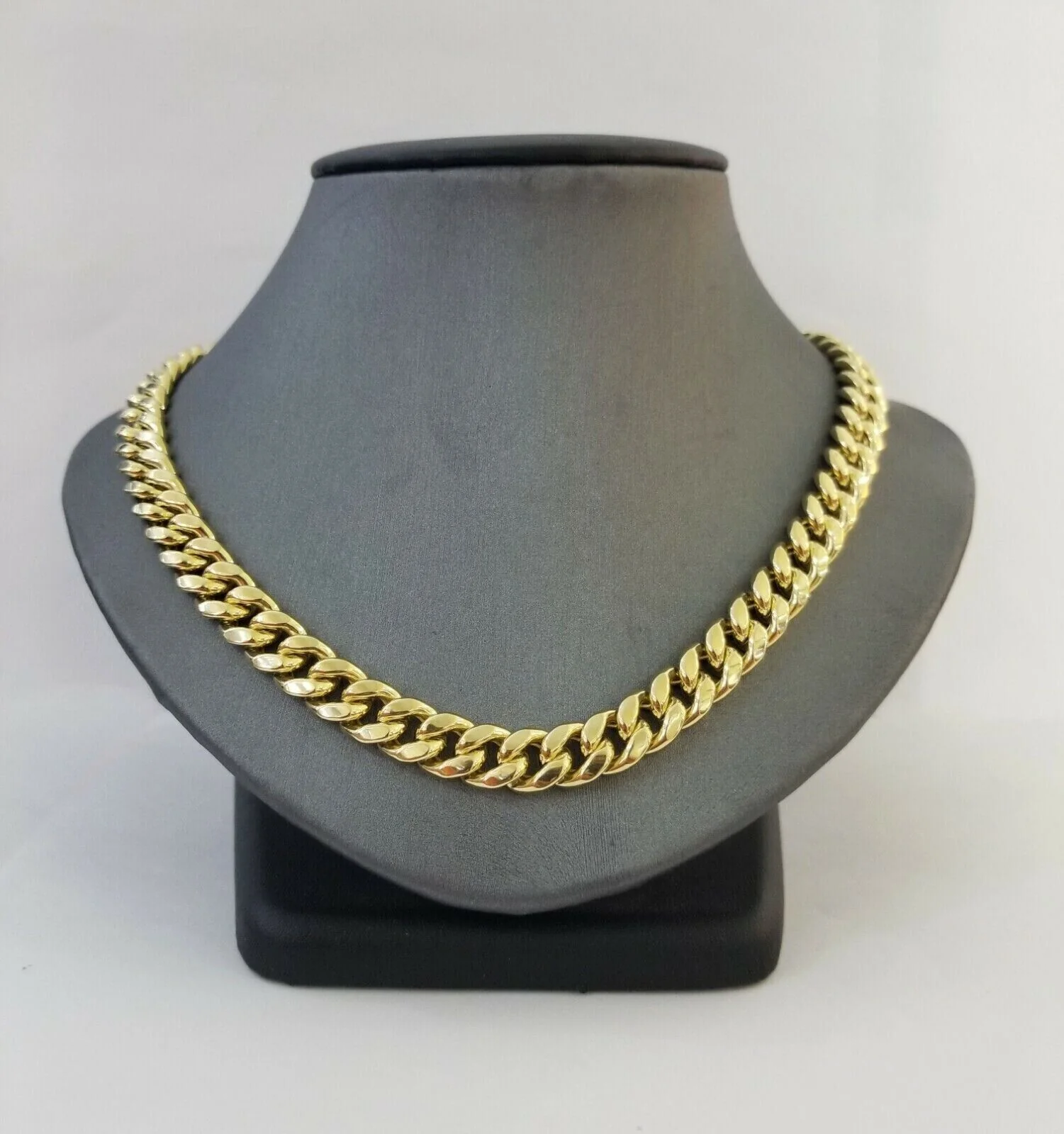 Real 14k Gold Chain 22 Inch Miami Cuban Link Necklace 9mm Strong Mens 14KT Gold - Image 6