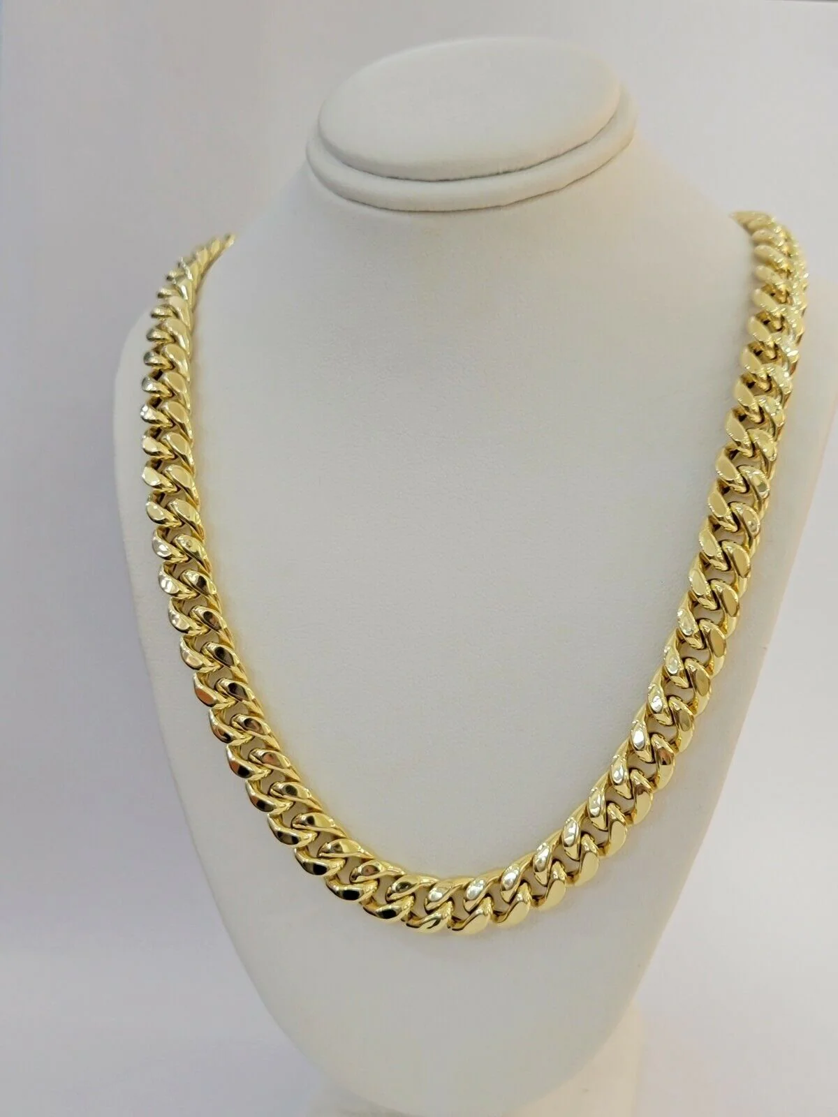 Real 14k Gold Chain 26 Inch Miami Cuban Link Necklace 9mm Strong Men's 14KT Gold - Image 5