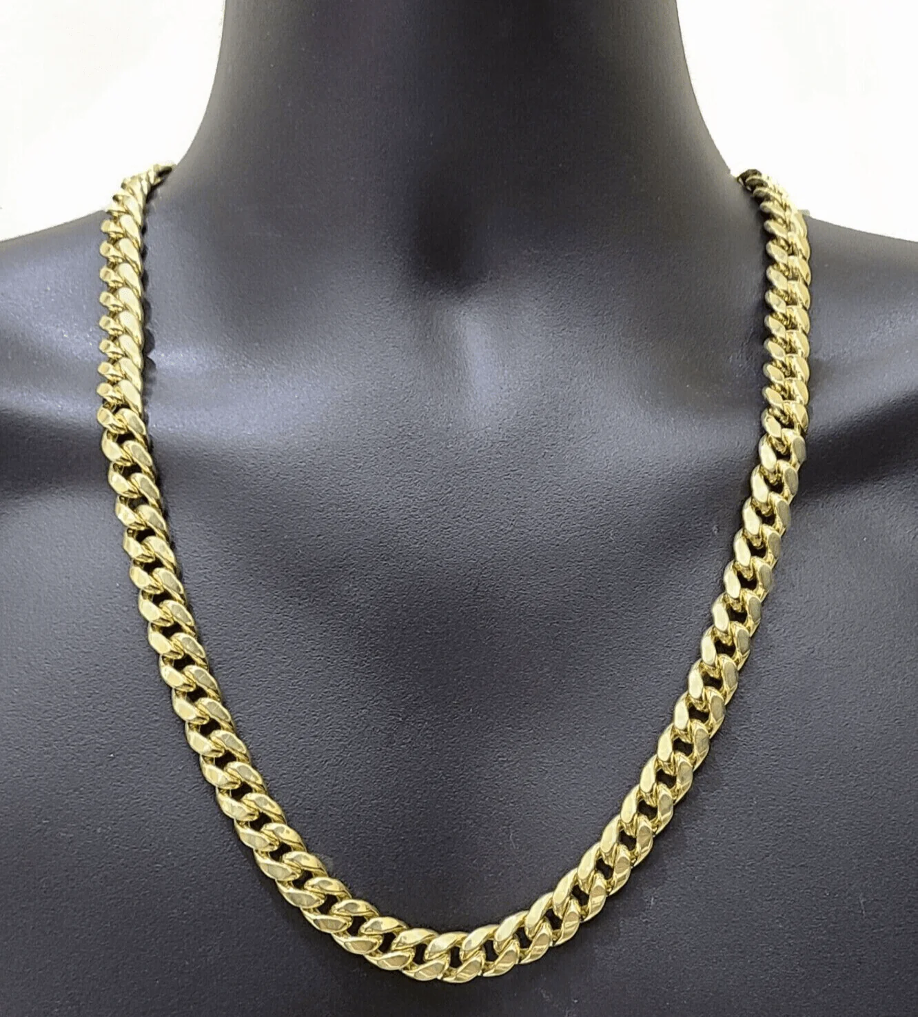 Real 14k Gold Chain 28 Inch Miami Cuban Link Necklace 9mm Strong Men's 14KT Gold - Image 2