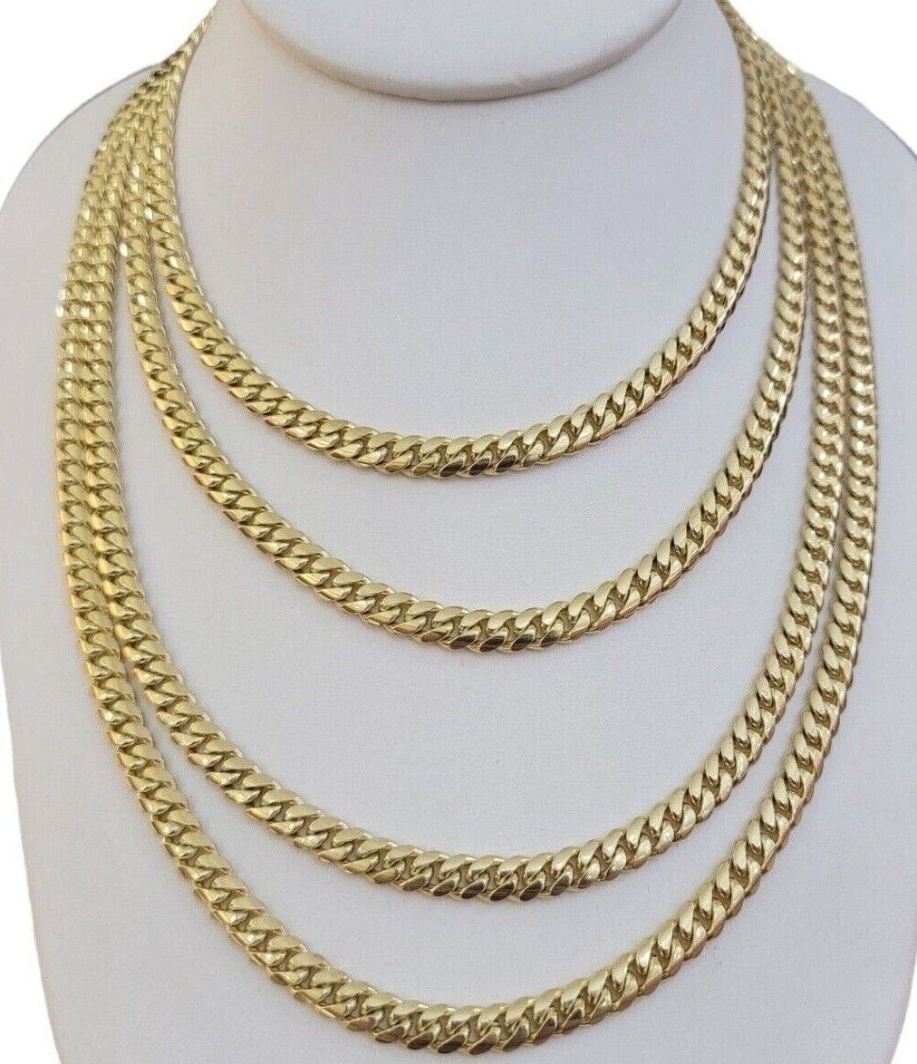Real 14k Gold Chain 6mm Miami Cuban Link 20" 22" 24" 26" 28 Inch Necklace SOLID - Image 5