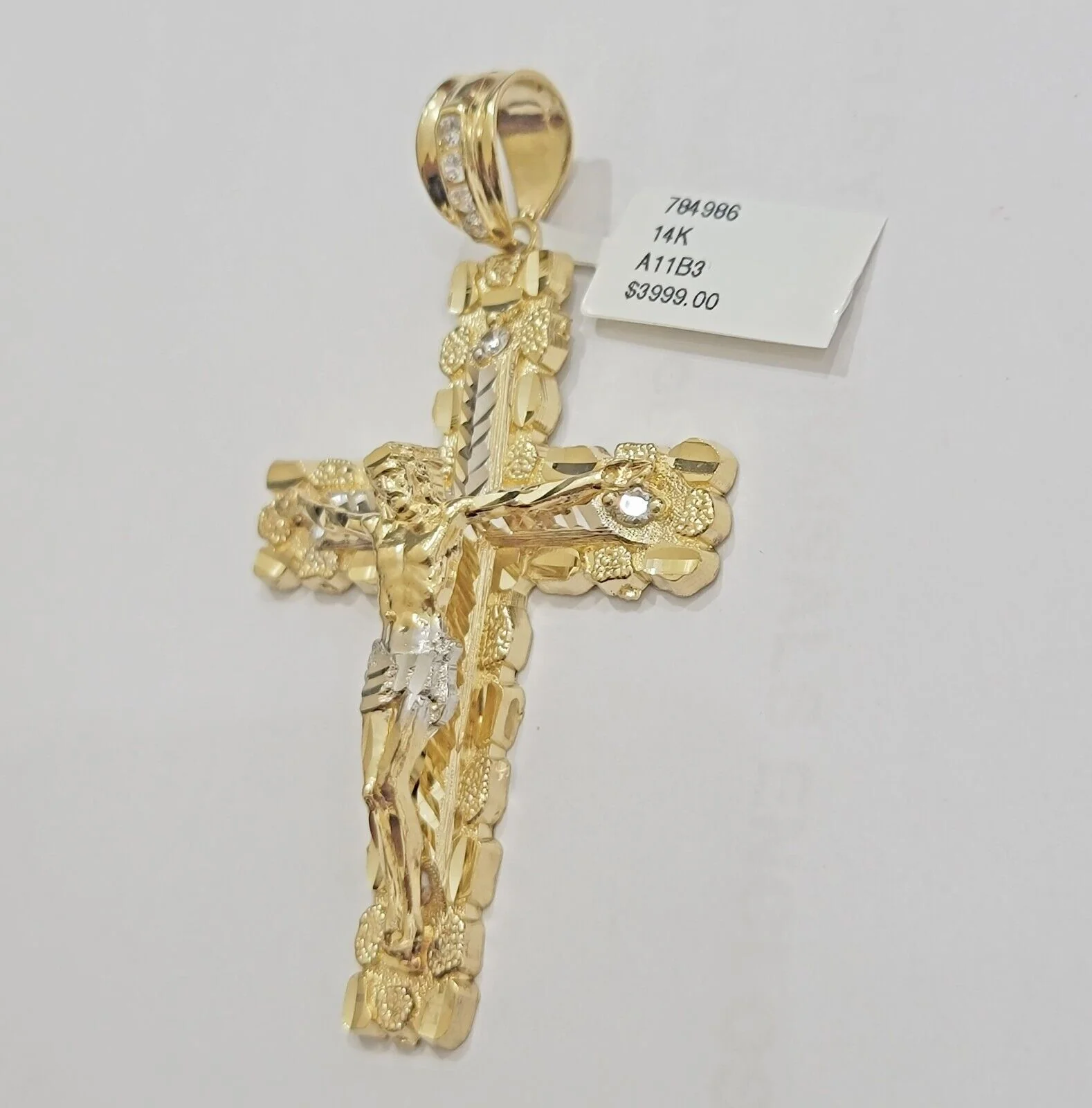 Real 14k Gold Chain Cross Pendant Necklace SET Miami Cuban Link 7mm 22"-28" 14kt - Image 3