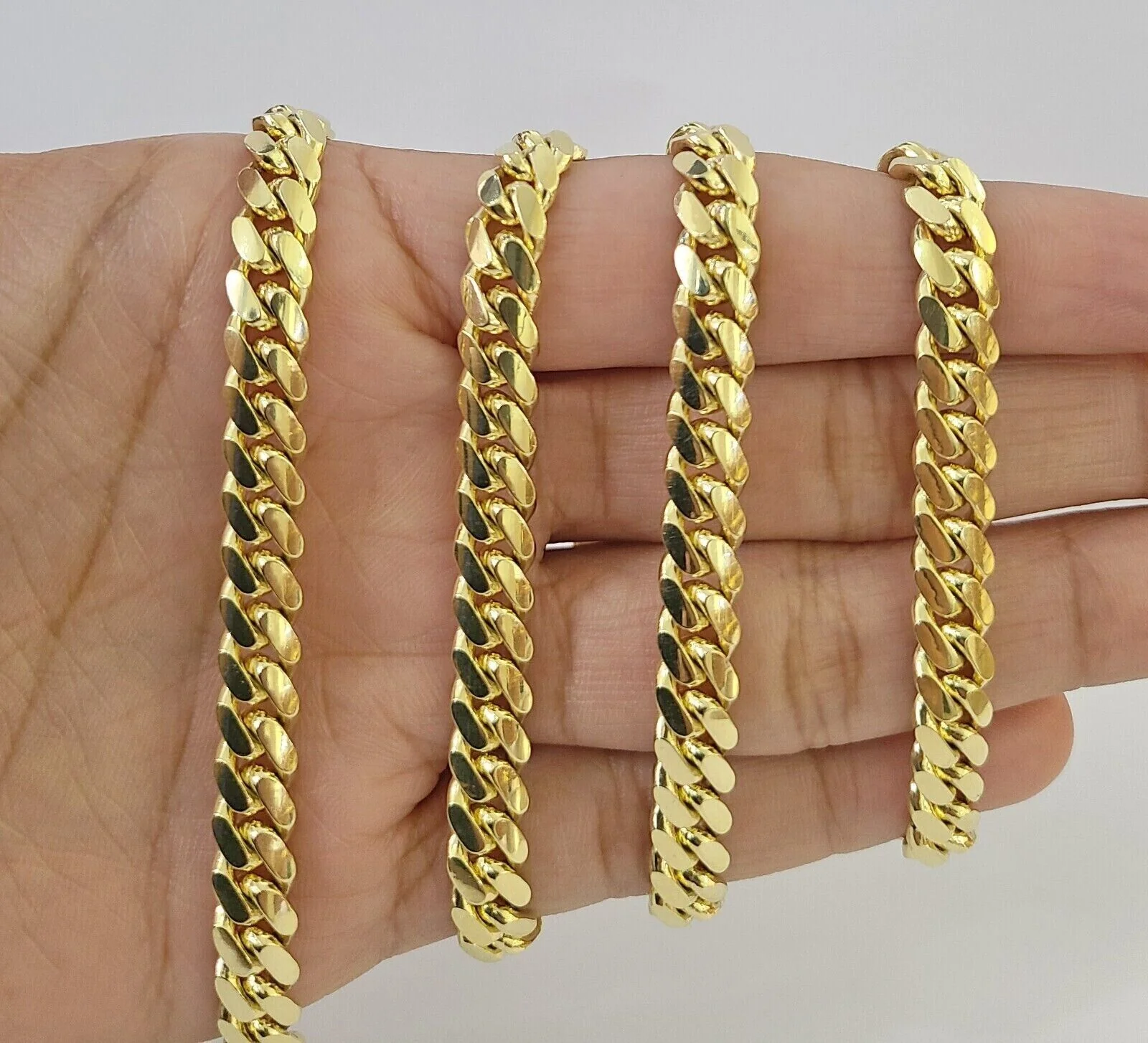 Real 14k Gold Chain Necklace 7mm 22 Inch Solid Miami Cuban Link Men 14kt Chain - Image 5