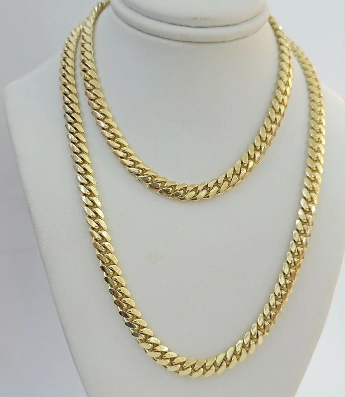 Real 14k Gold Chain Necklace Miami Cuban Link 28 Inch 6mm Mens Heavy SOLID 14KT