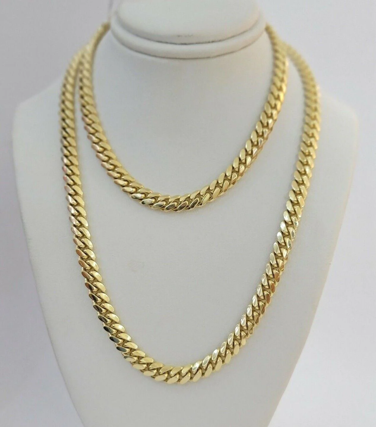 Real 14k Gold Chain Necklace Miami Cuban Link 28 Inch 6mm Mens Heavy SOLID 14KT - Image 4