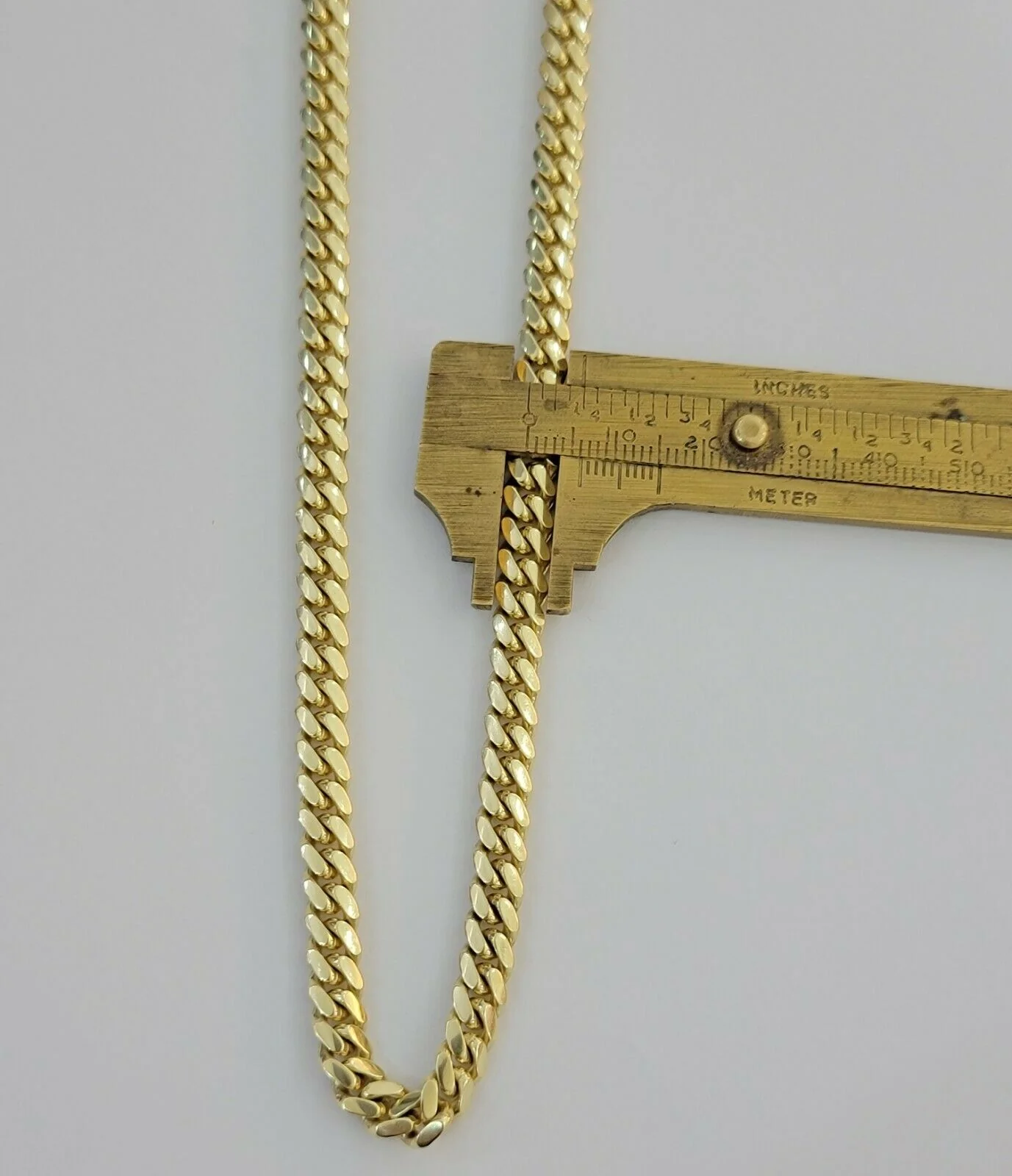 REAL 14k Gold Chain Solid Link 24" 6mm Miami Cuban Necklace14kt Yellow Gold Mens - Image 8