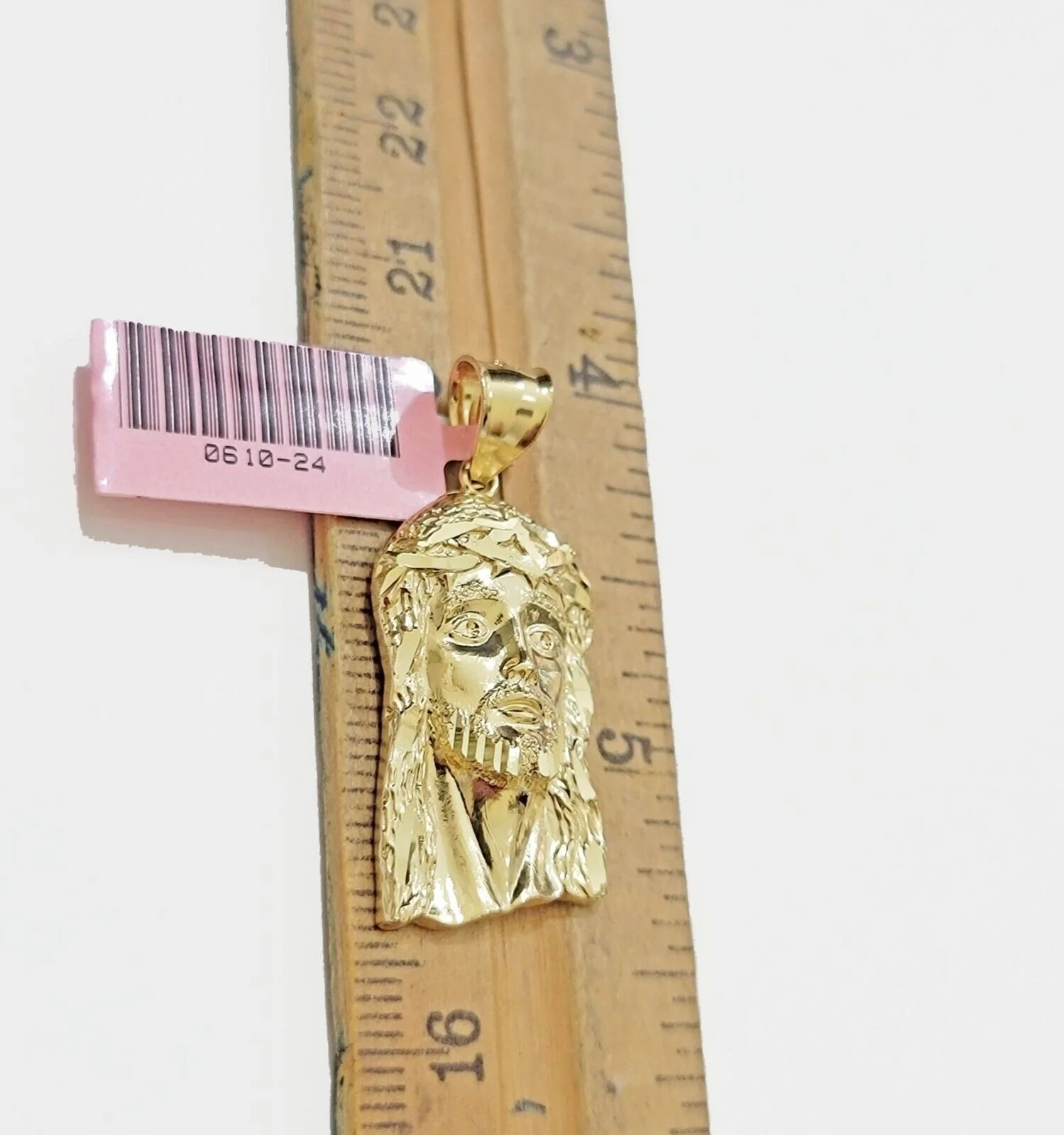 Real 14k Gold Charm Pendant Jesus Face for chains , Men Women, 14kt Yellow Gold - Image 13