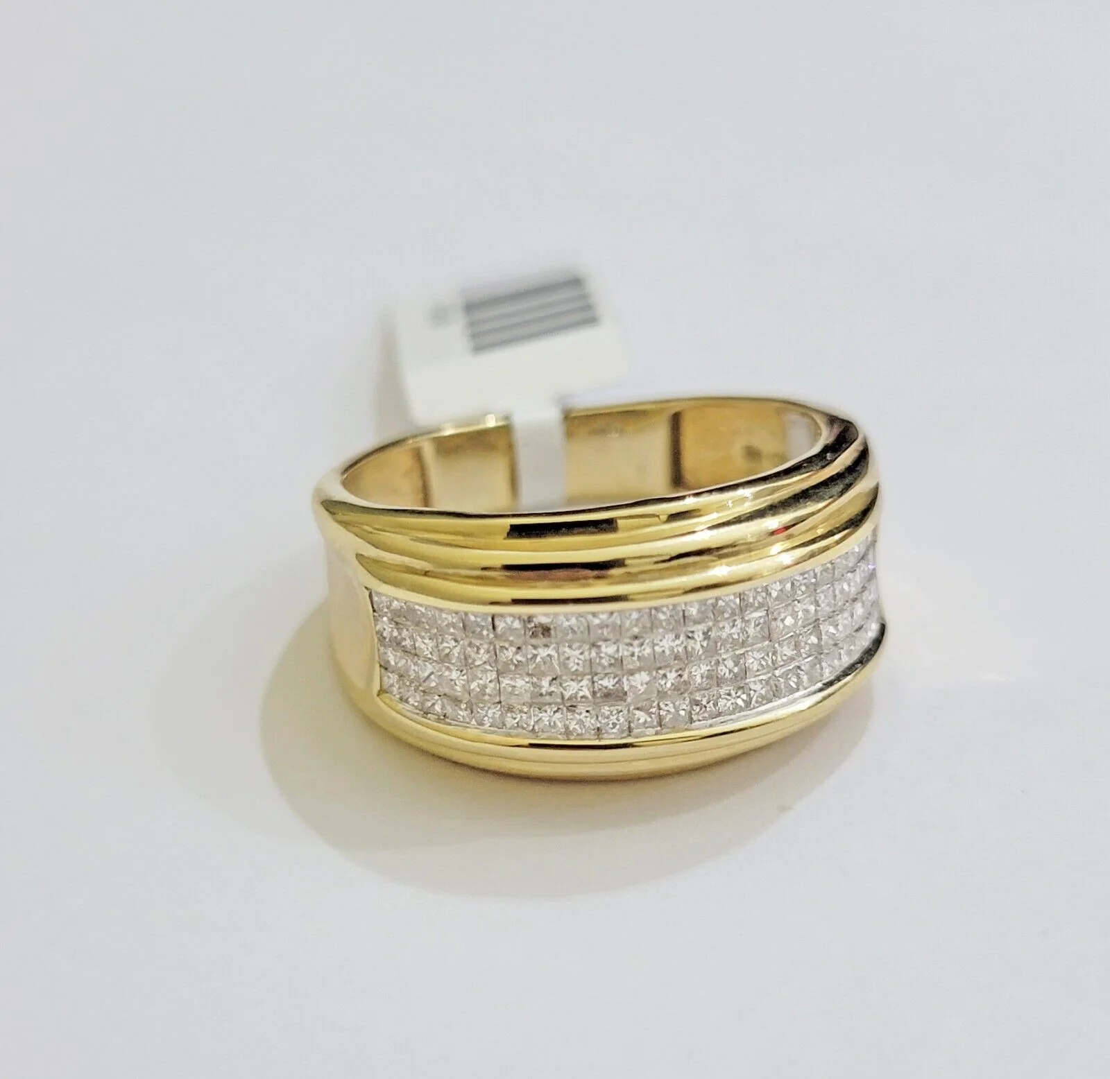 Real 14k gold Diamond Mens Ring Band Engagement Wedding Band 1 CT Natural Diam - Image 4