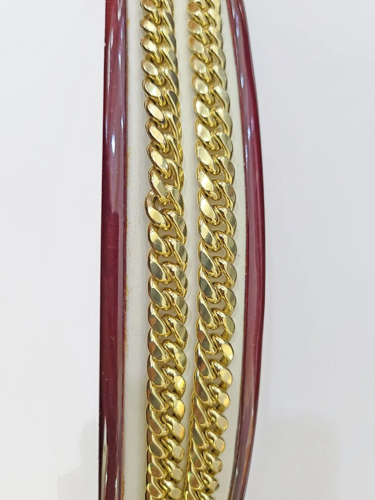 Real 14k Gold Miami Cuban Link Chain Necklace 9mm 24 inch Box lock 14kt Men's - Image 4