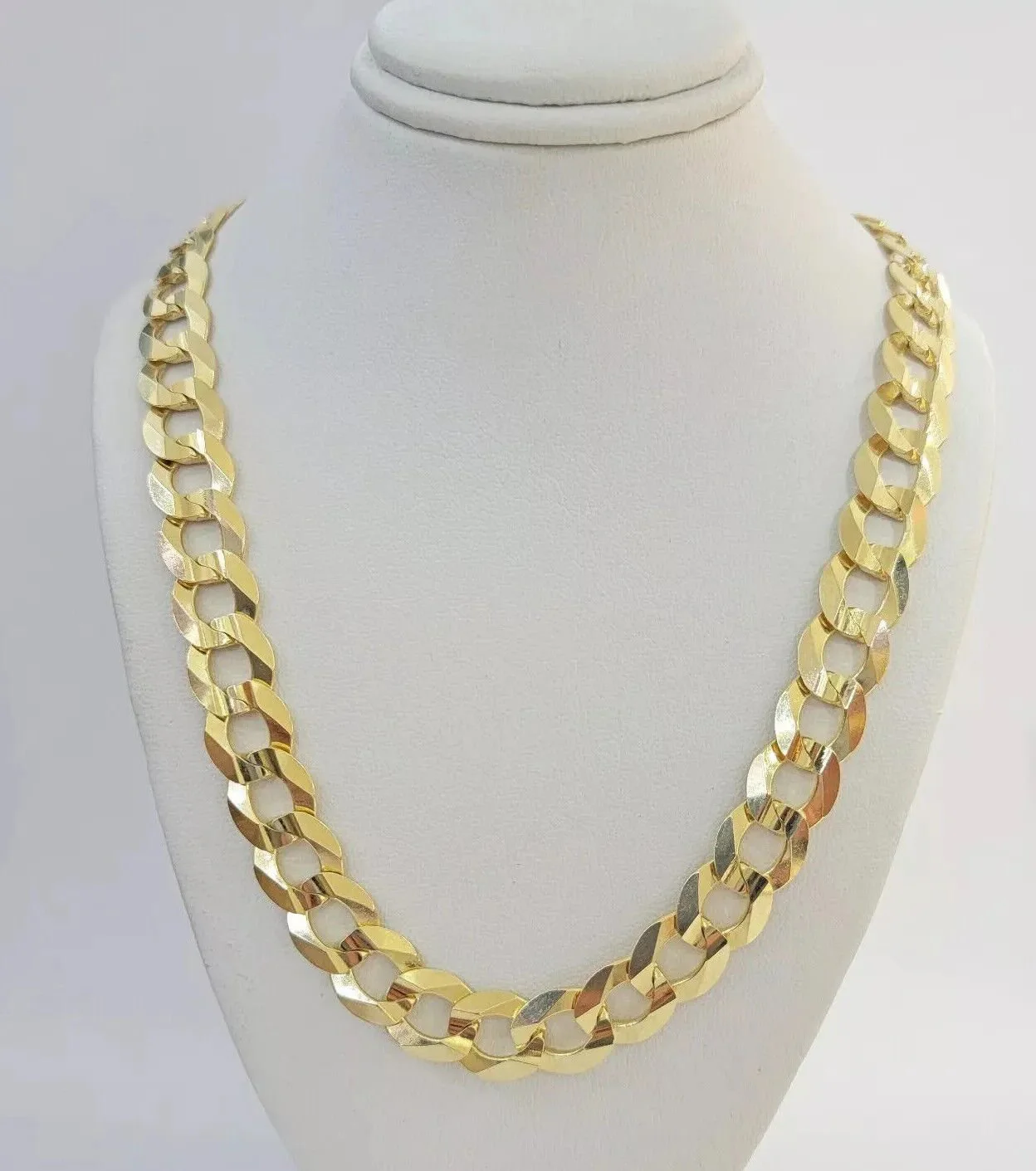 REAL 14k Gold Necklace Cuban Curb Link Chain Mens 11mm 22" - 28 Inch SOLID 14kt
