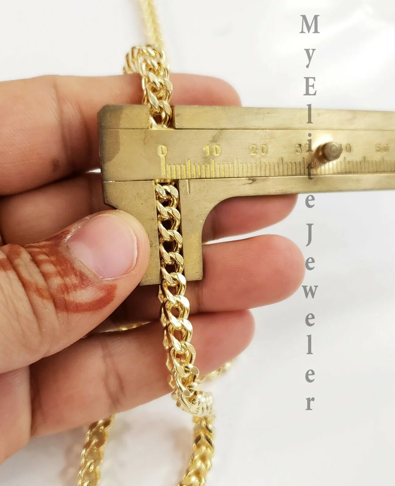 Real 14k Gold Necklace Franco Chain 4mm 22 Inch Diamond Cut Mens 14k Yellow Gold - Image 7