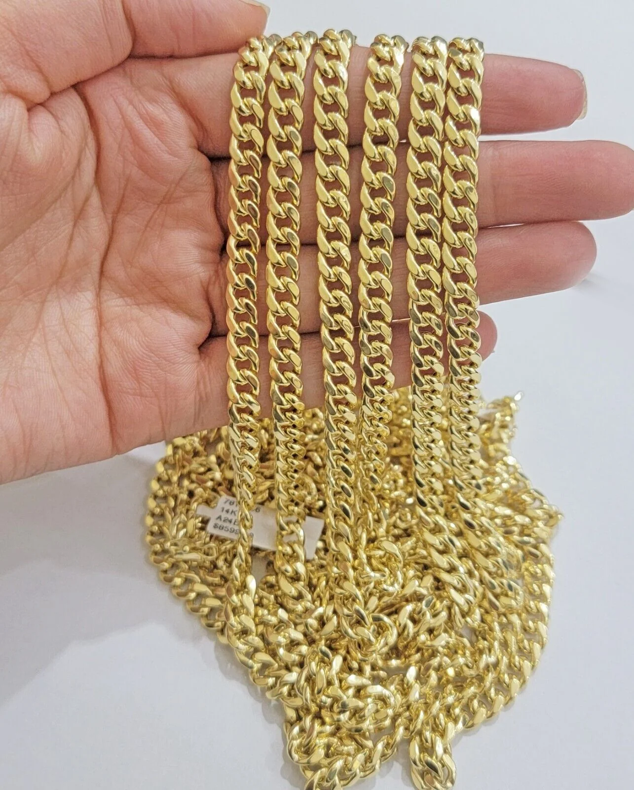 Real 14k Gold Necklace Miami Cuban Link chain 6mm 18" - 28" Strong, 14kt Yellow - Image 6