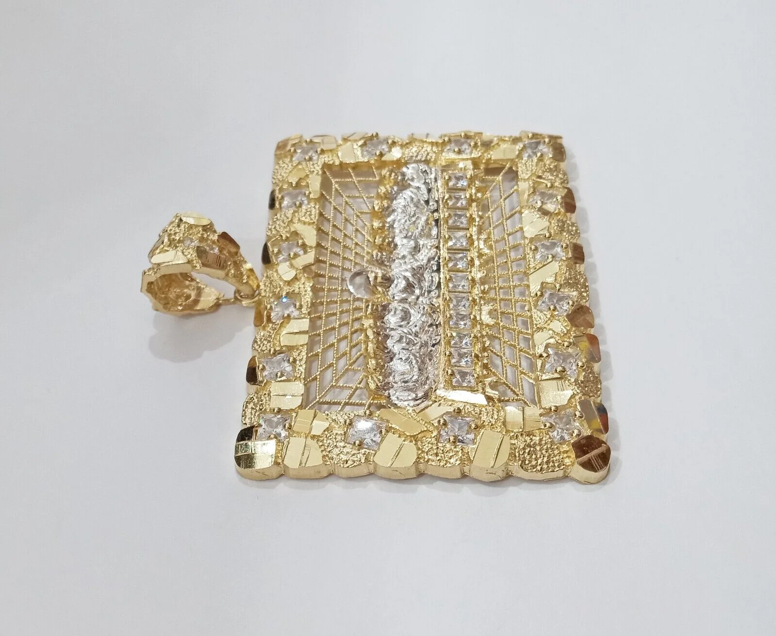 Real 14k Gold Nugget Last Supper Charm  2.6 inch 14kt Yellow Gold - Image 5