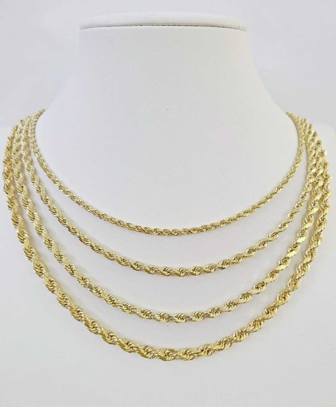 Real 14k Gold Rope Chain Necklace 3mm-6mm 20"-26" Inch Men Women Yellow 14kt - Image 6