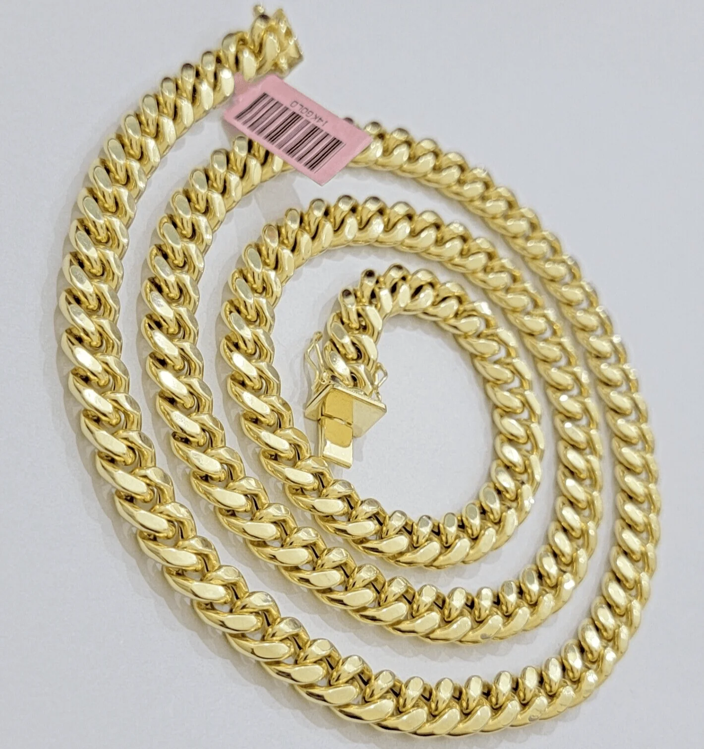 Real 14k Mens Chain Miami Cuban Link Necklace 22"  9mm 14KT Mens Real Gold Sale - Image 6