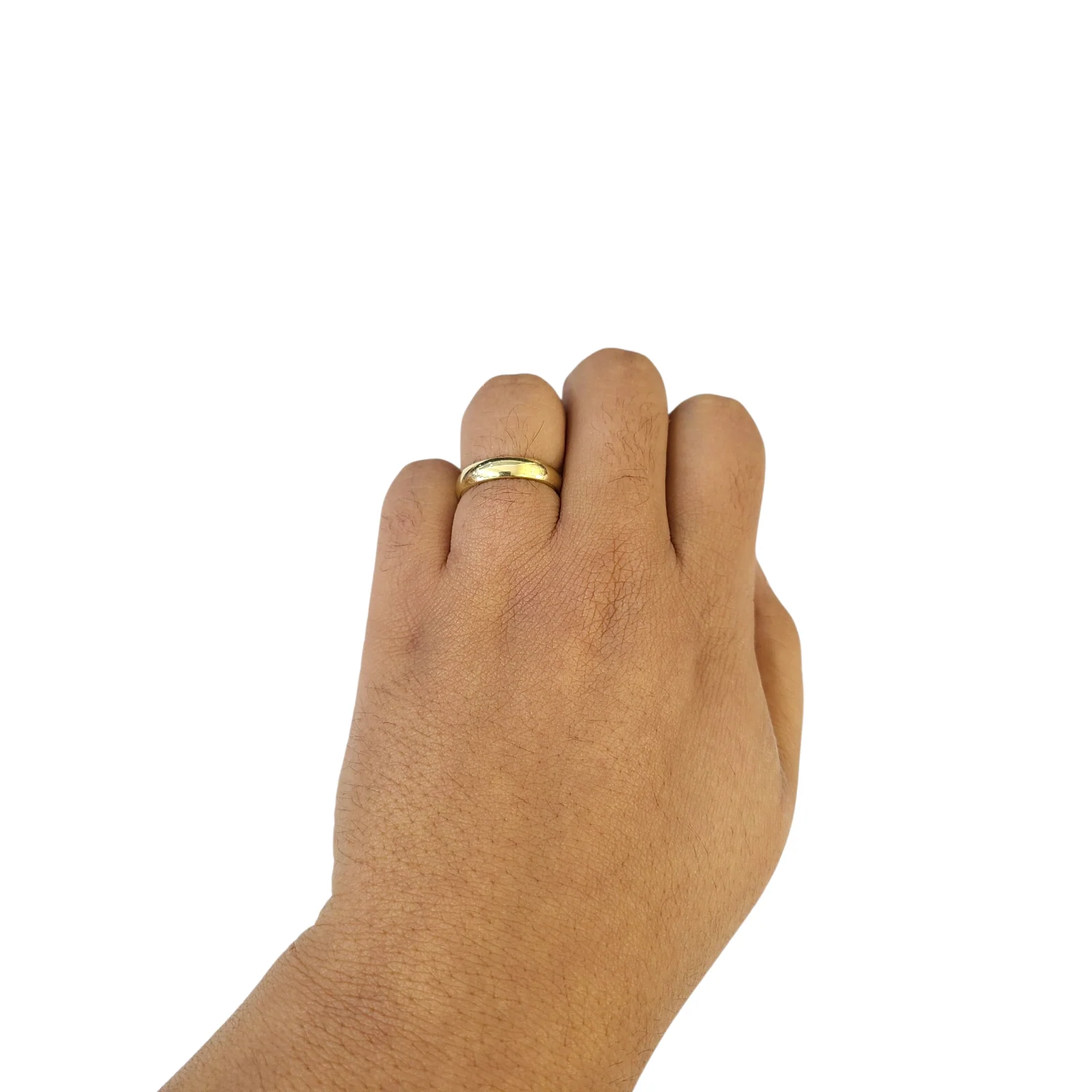 Solid 10k Yellow Gold Ring Ladies Band 4mm Size 6 Real 10k Wedding / Engagement - Image 4