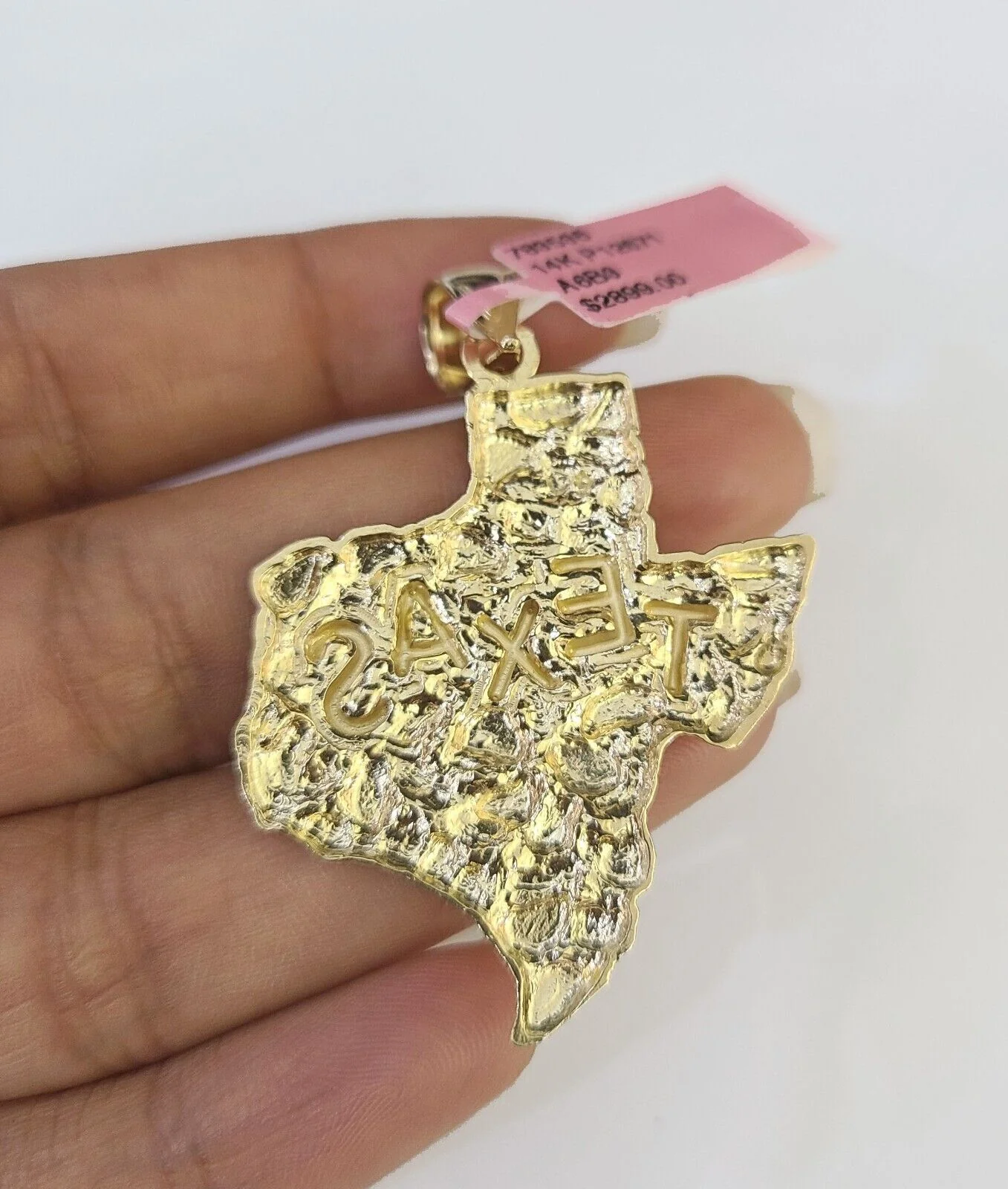 Real 14k Rope Chain Texas Map Charm Yellow Gold Set 5mm 20"-30" Necklace - Image 7