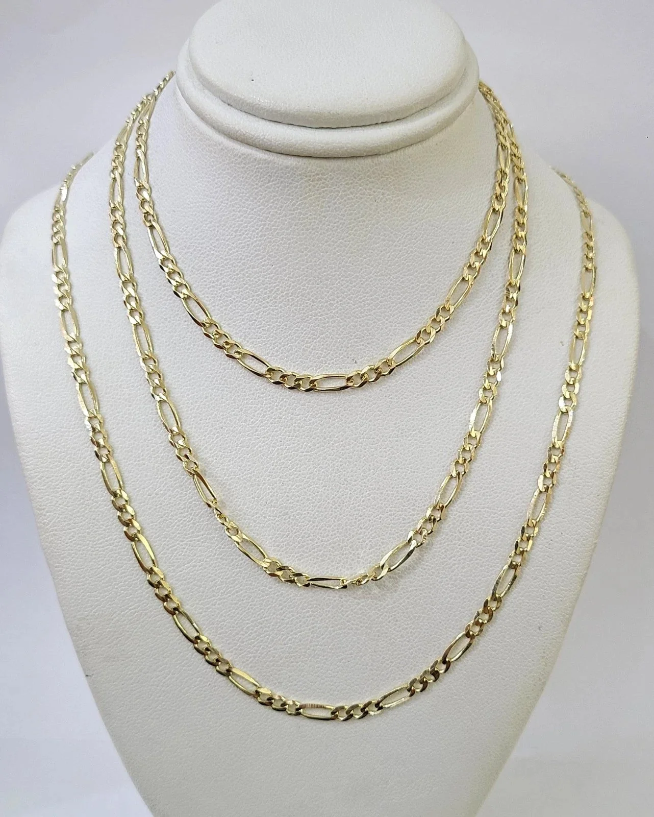 Real 14k Solid Gold Chain Figaro Link Necklace 3mm 18"-28" Men Women 14kt - Image 2