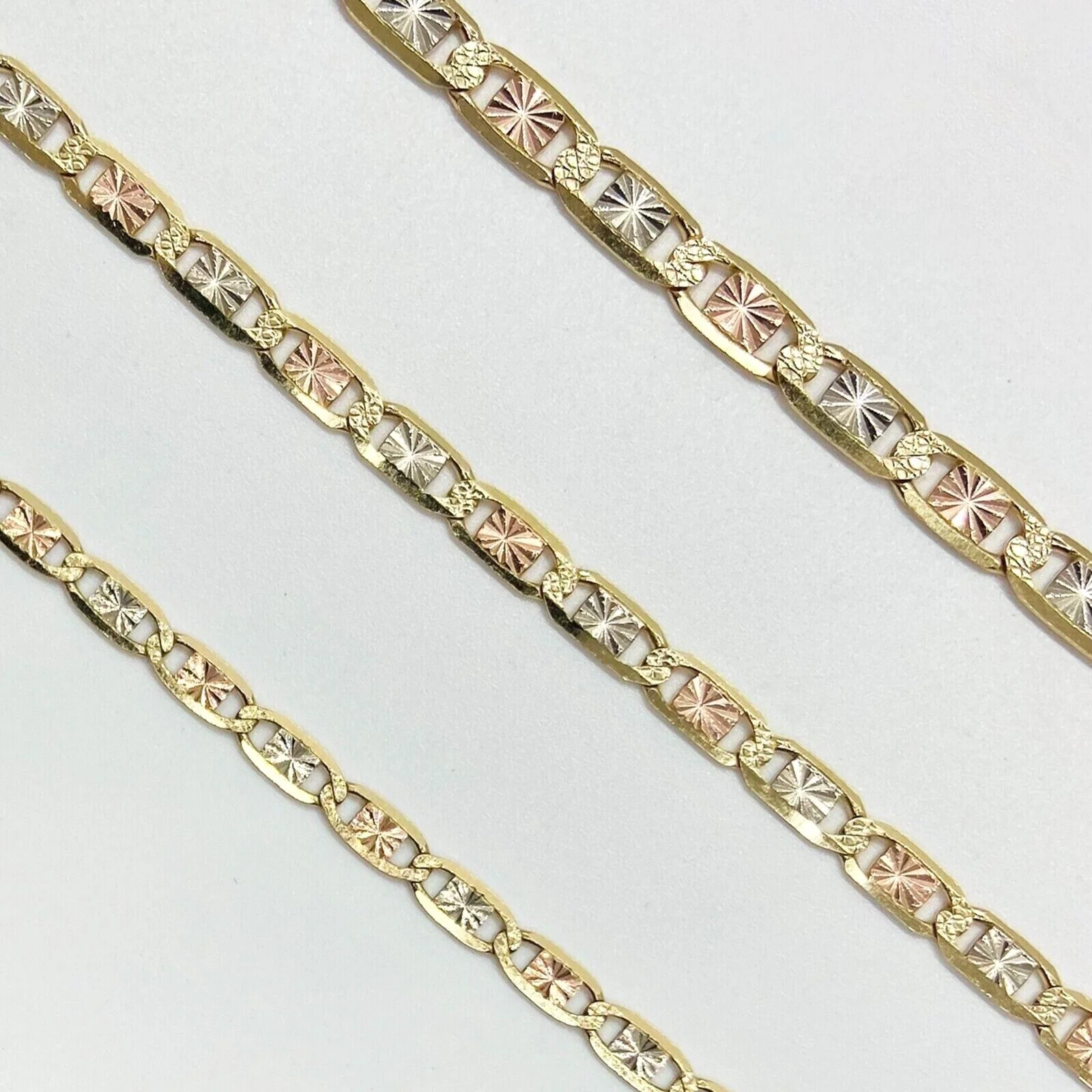 REAL 14k Trio Gold Necklace chain Ladies 3mm 3.5mm 5mm 18"-24" Women - Image 11