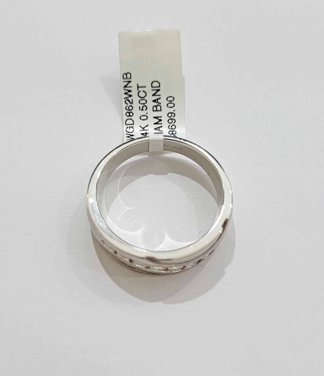 Real 14k White Diamond Ring Mens Band 1/2 Ct Round Cut Wedding Engagement Sizabl - Image 5
