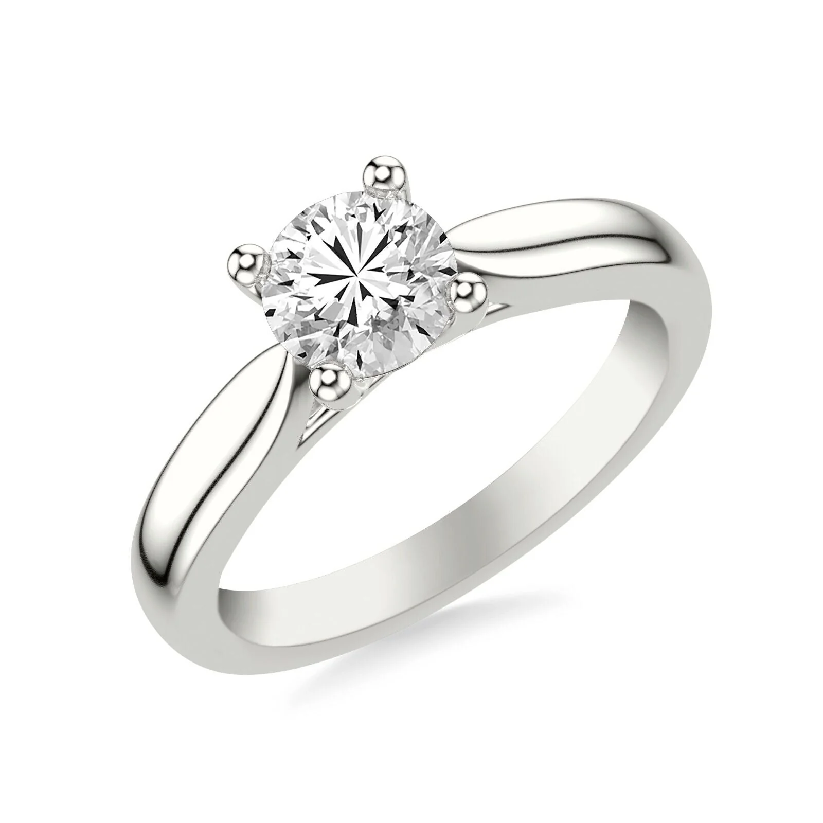 Real 14k White Gold IGI Certified 0.75CT Lab Created Diamond Ring Round VS Ring Sizes 6,7,8,9,10,11 & 12