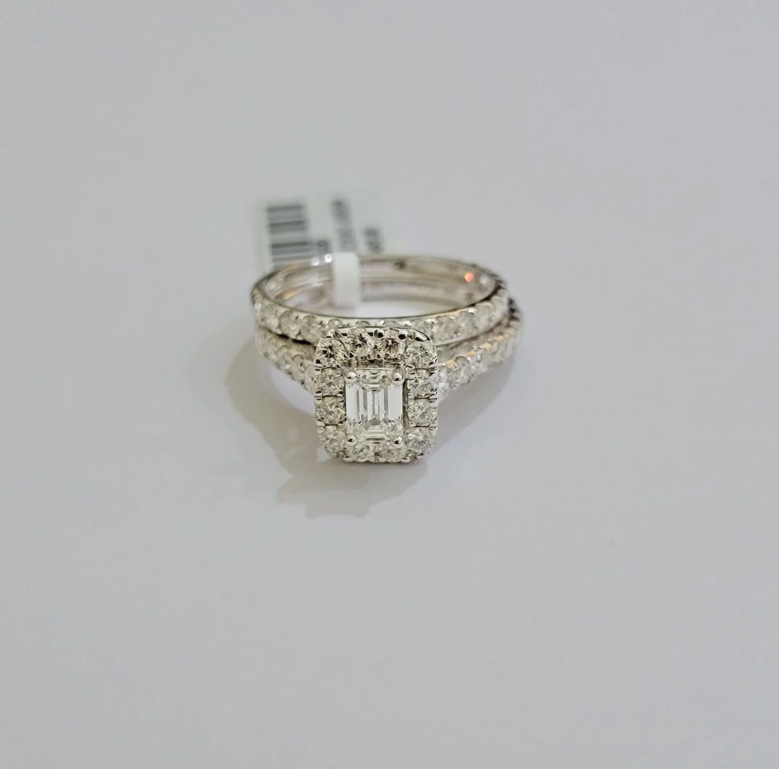 Real 14k White Gold Ring 2CT Diamond Engagement Wedding Ladies Band SET Ring - Image 9