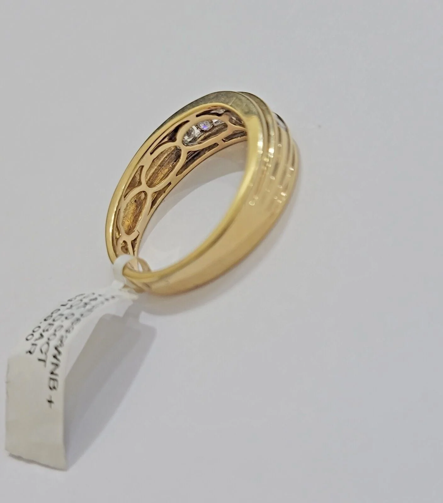 Real 14k Yellow Diamond Ring Mens Band 1/2Ct Round Cut Wedding Engagement Size10 - Image 6
